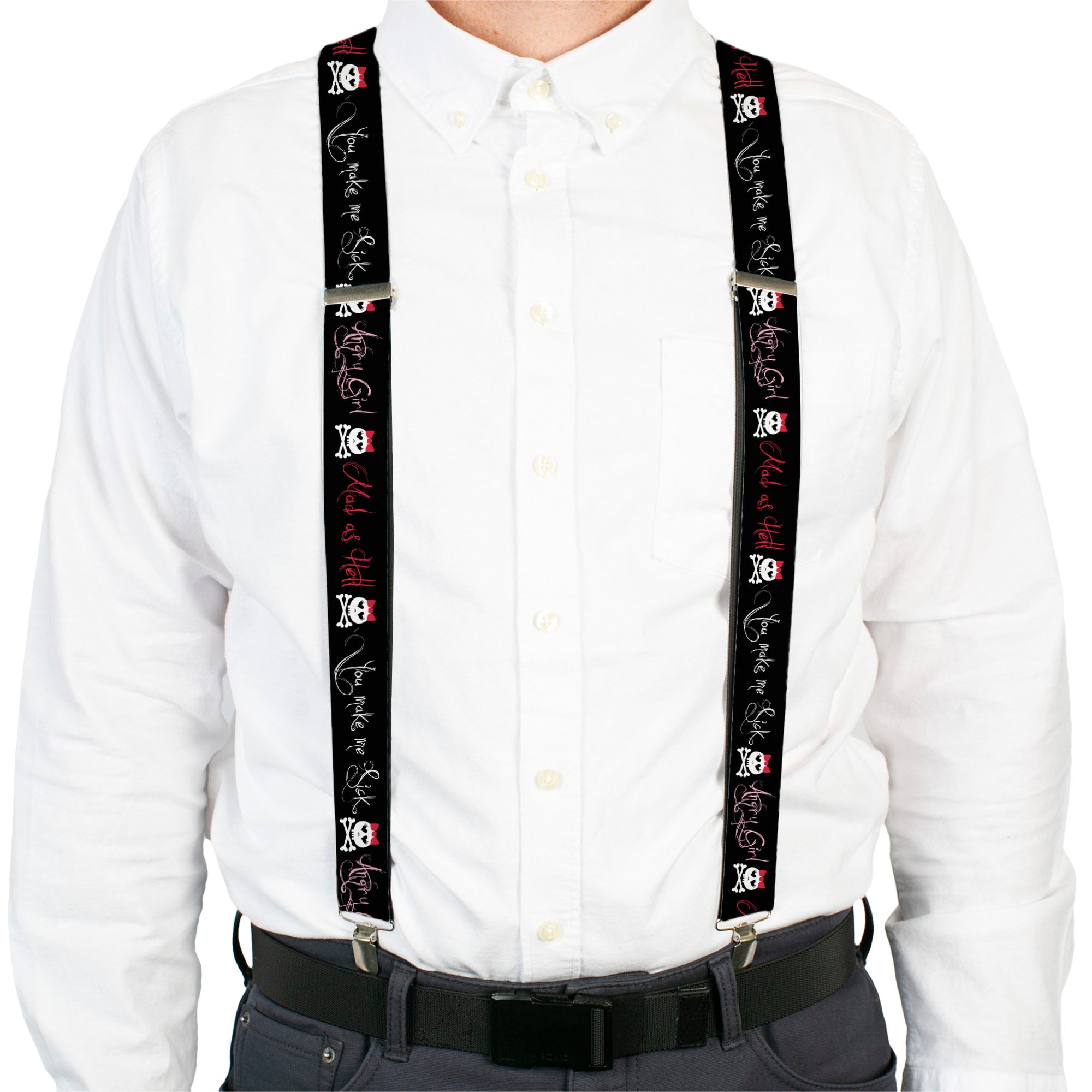 Suspenders - Angry Girl/Mad As Hell/You Make Me Sick Suspenders Buckle-Down