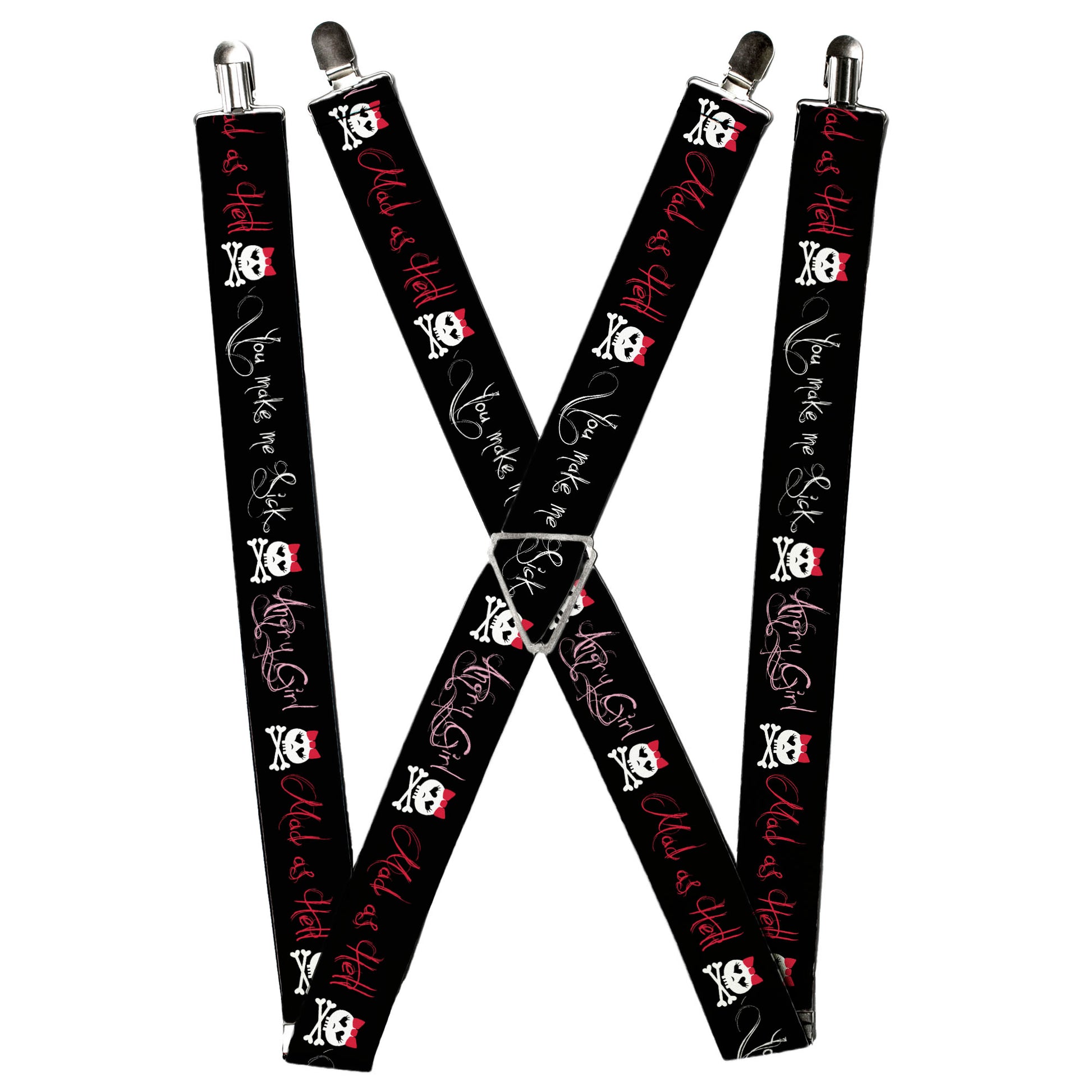 Suspenders - Angry Girl/Mad As Hell/You Make Me Sick Suspenders Buckle-Down