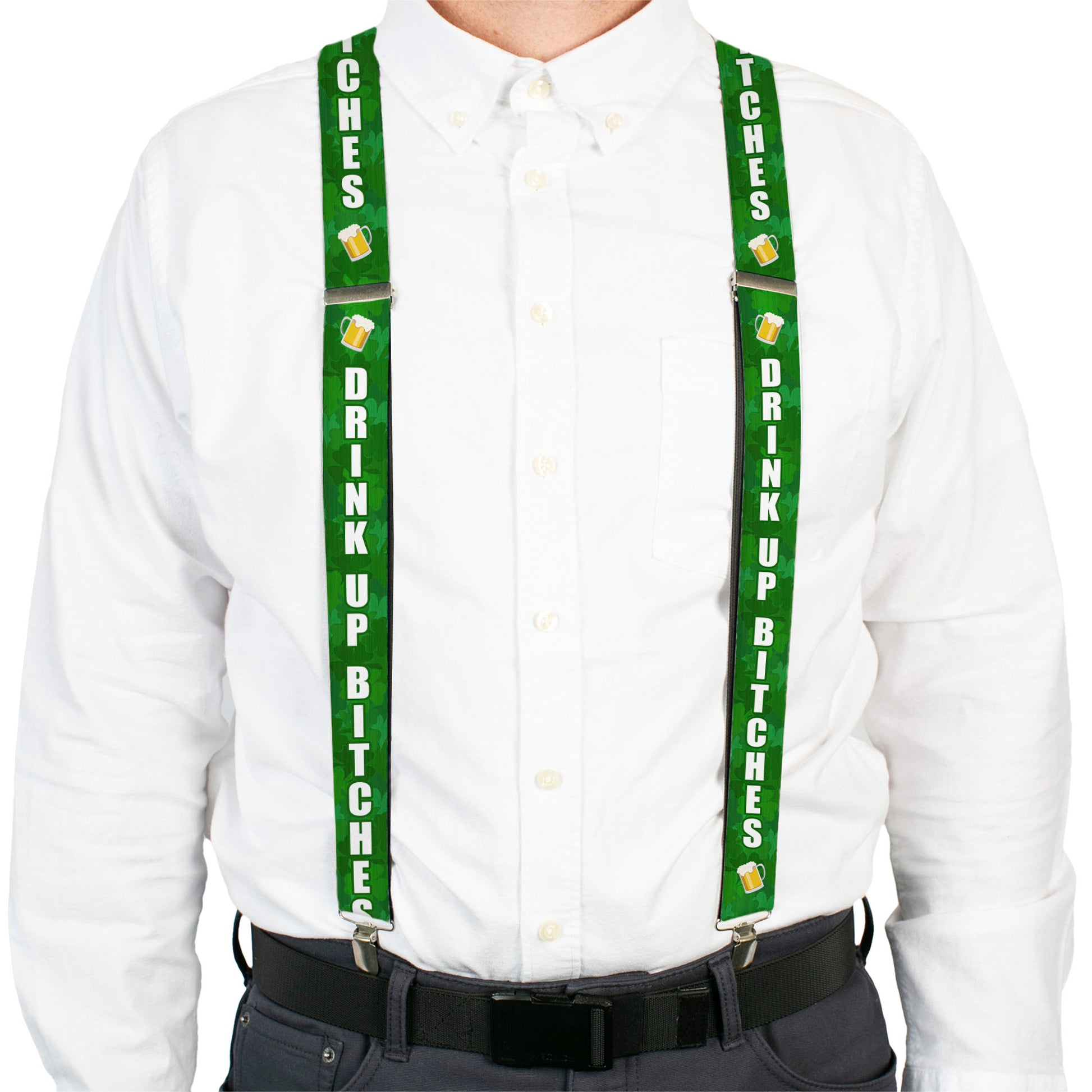 Suspenders - Aboriginal Black/Cream/Multi Color Suspenders Buckle-Down
