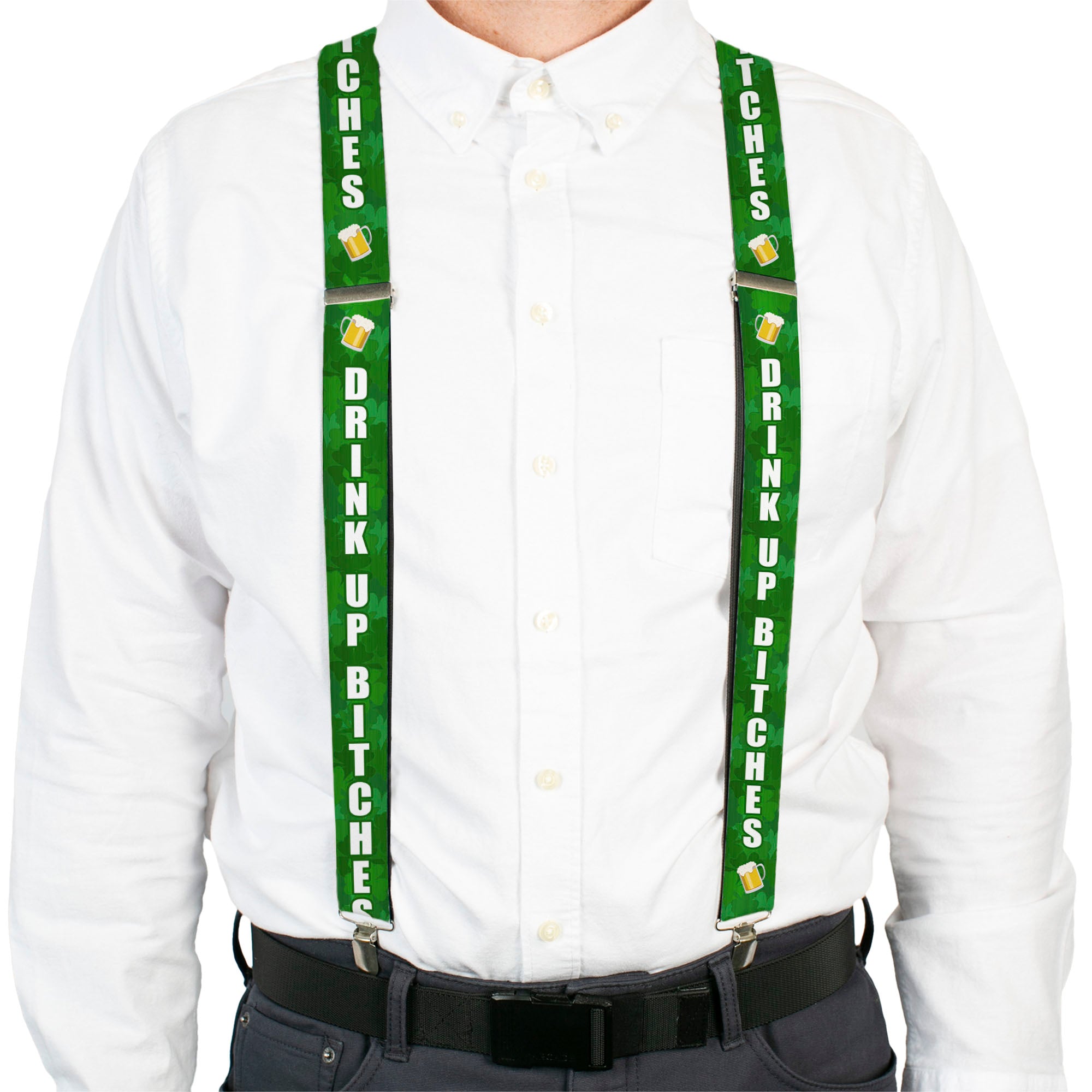 Suspenders - Aboriginal Black/Cream/Multi Color Suspenders Buckle-Down