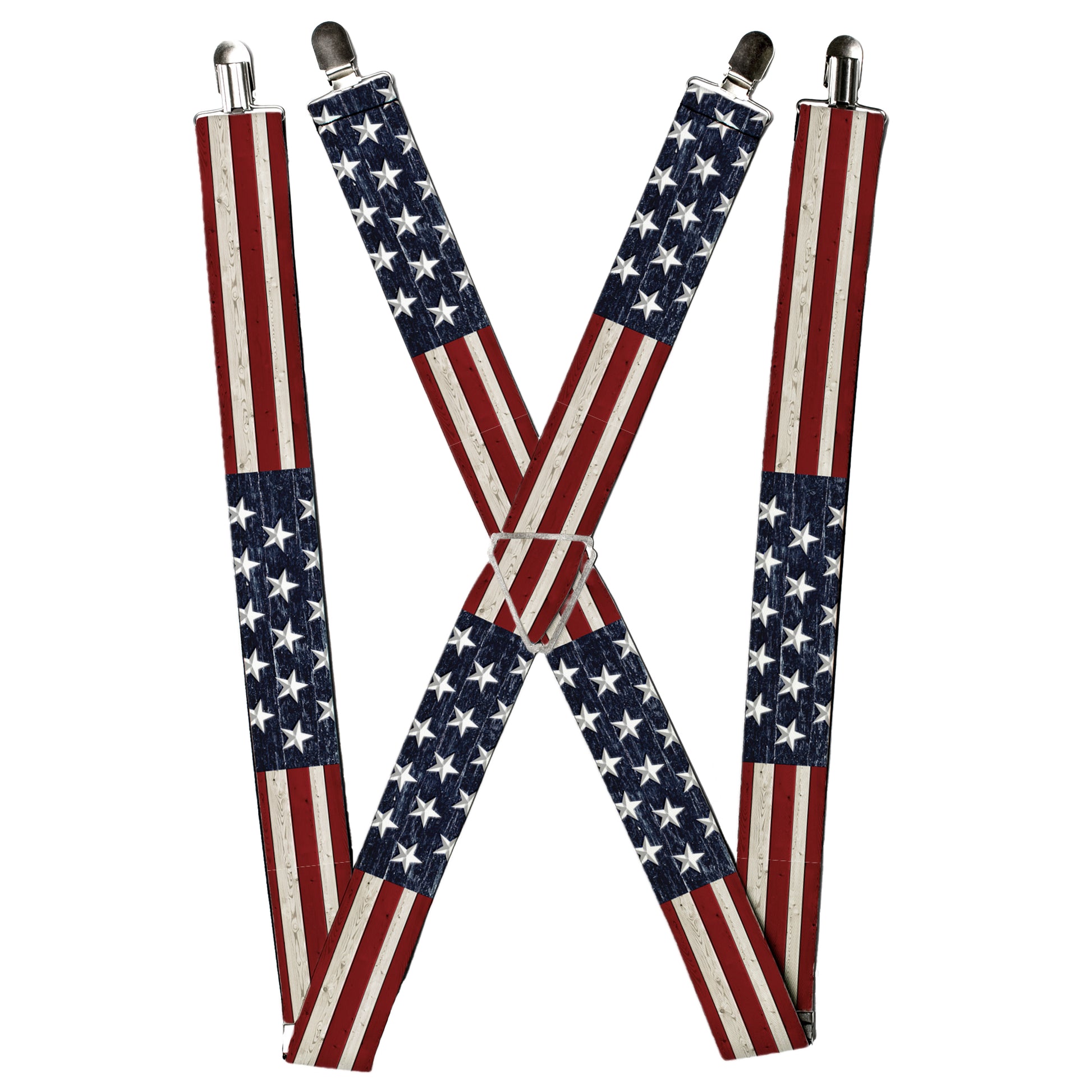 Suspenders - Americana Rustic Stars & Stripes Suspenders Buckle-Down