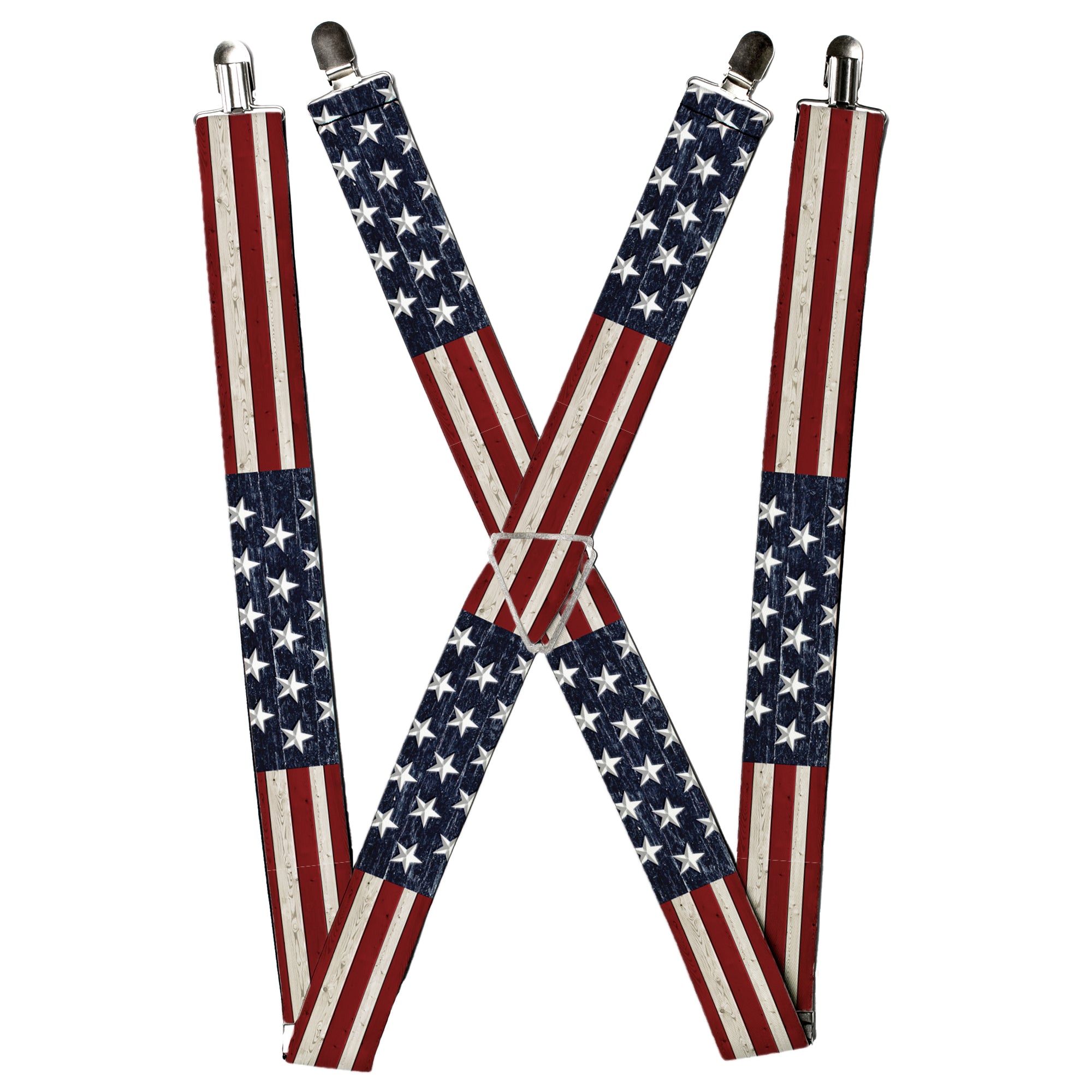 Suspenders - Americana Rustic Stars & Stripes Suspenders Buckle-Down