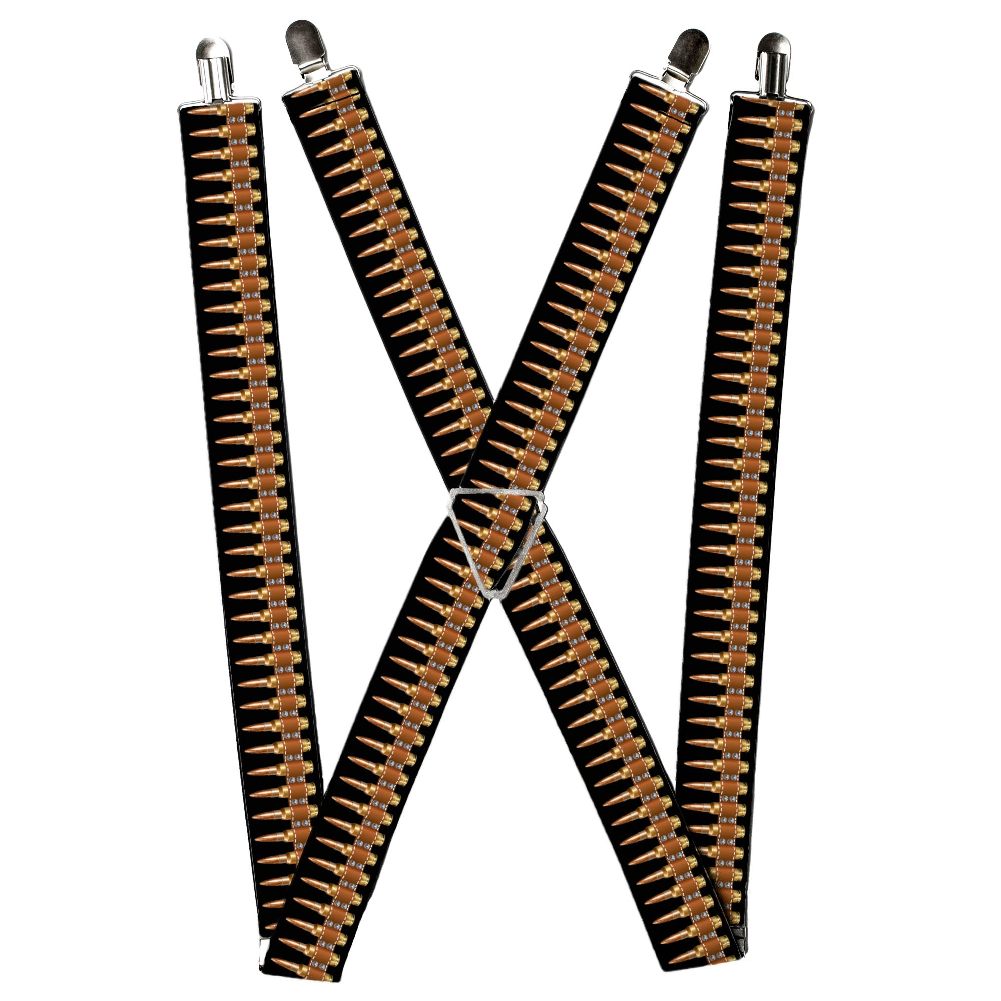Suspenders - 1.5" - Printed Bullets Pattern Suspenders Buckle-Down