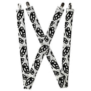 Suspenders - 1.5" - Brass Knuckles White/Gray/Black Suspenders Buckle-Down