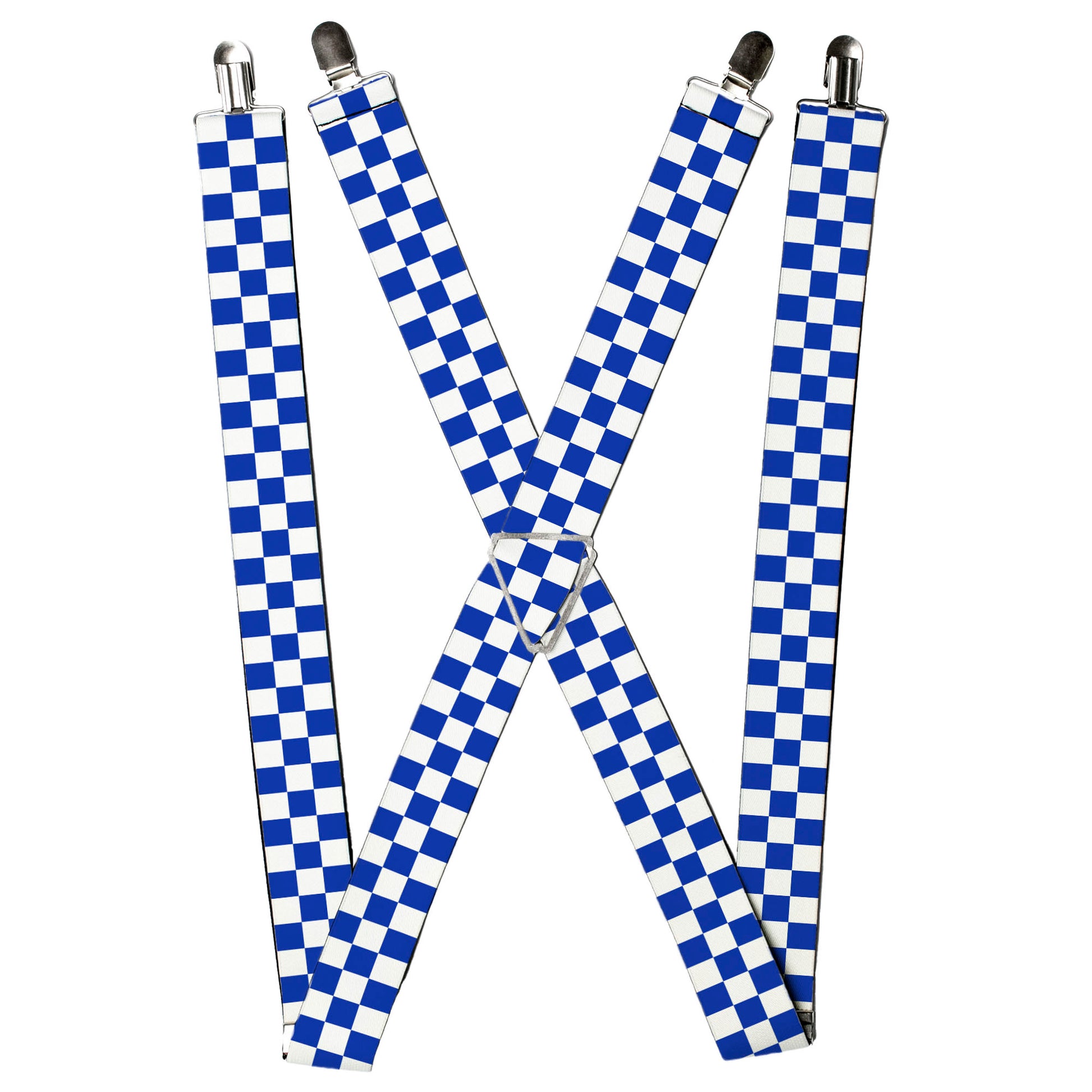 Suspenders - Checker BlueKU/White Suspenders Buckle-Down