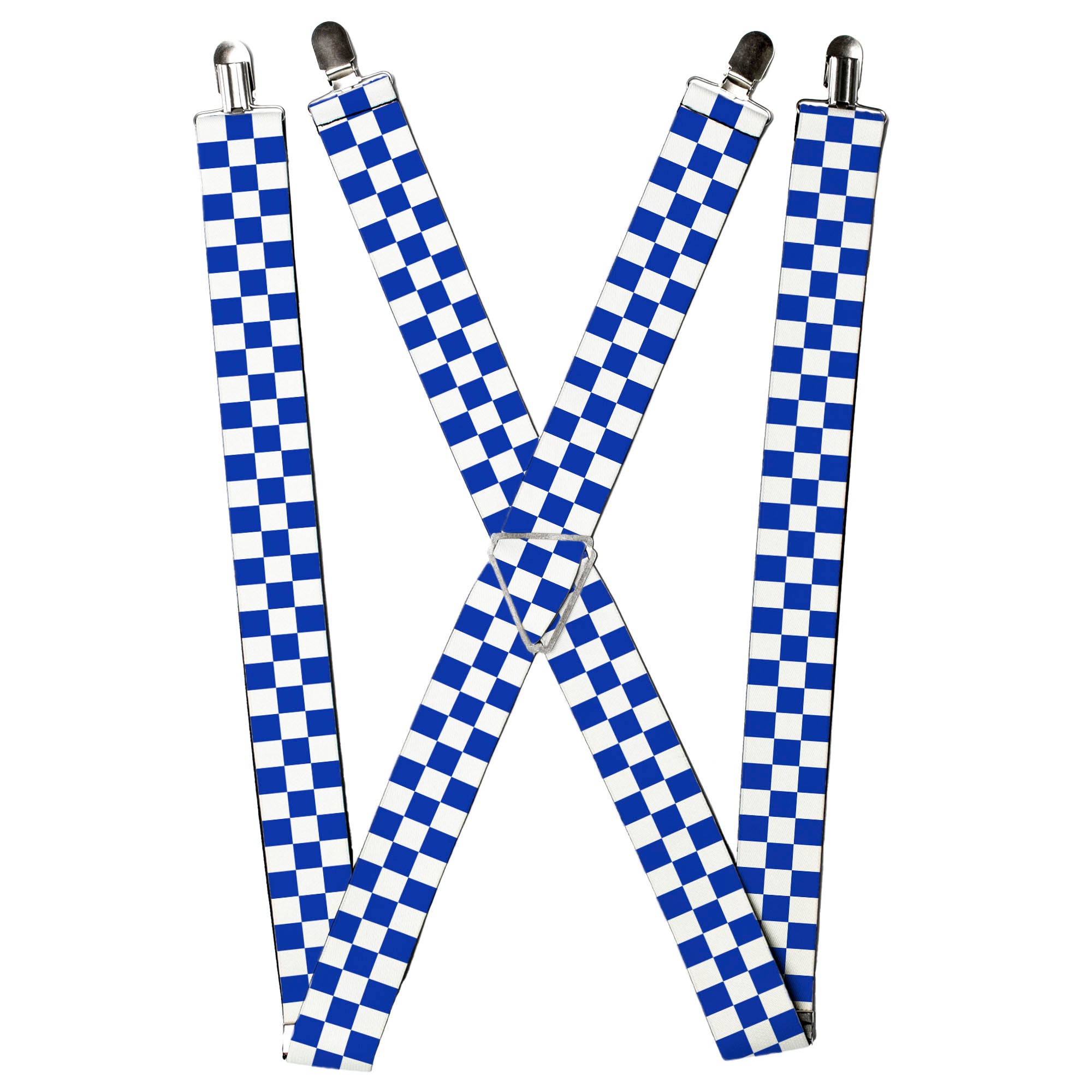 Suspenders - Checker BlueKU/White Suspenders Buckle-Down