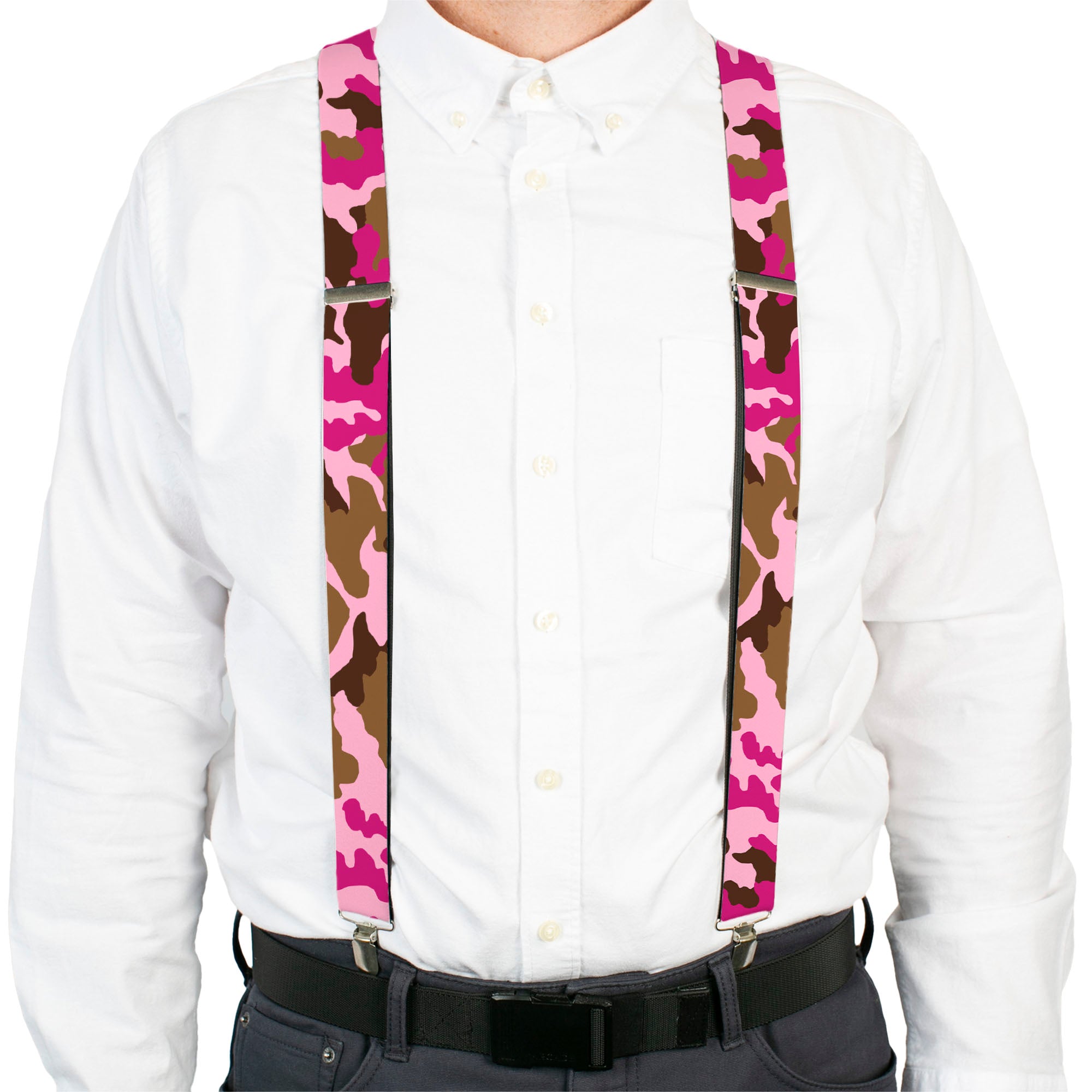 Suspenders - Camo Pink Suspenders Buckle-Down