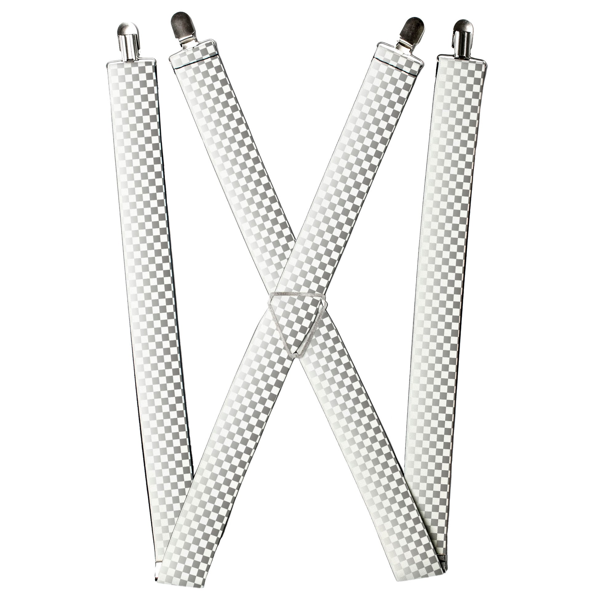 Suspenders - Checker Black/White Fade Out Suspenders Buckle-Down