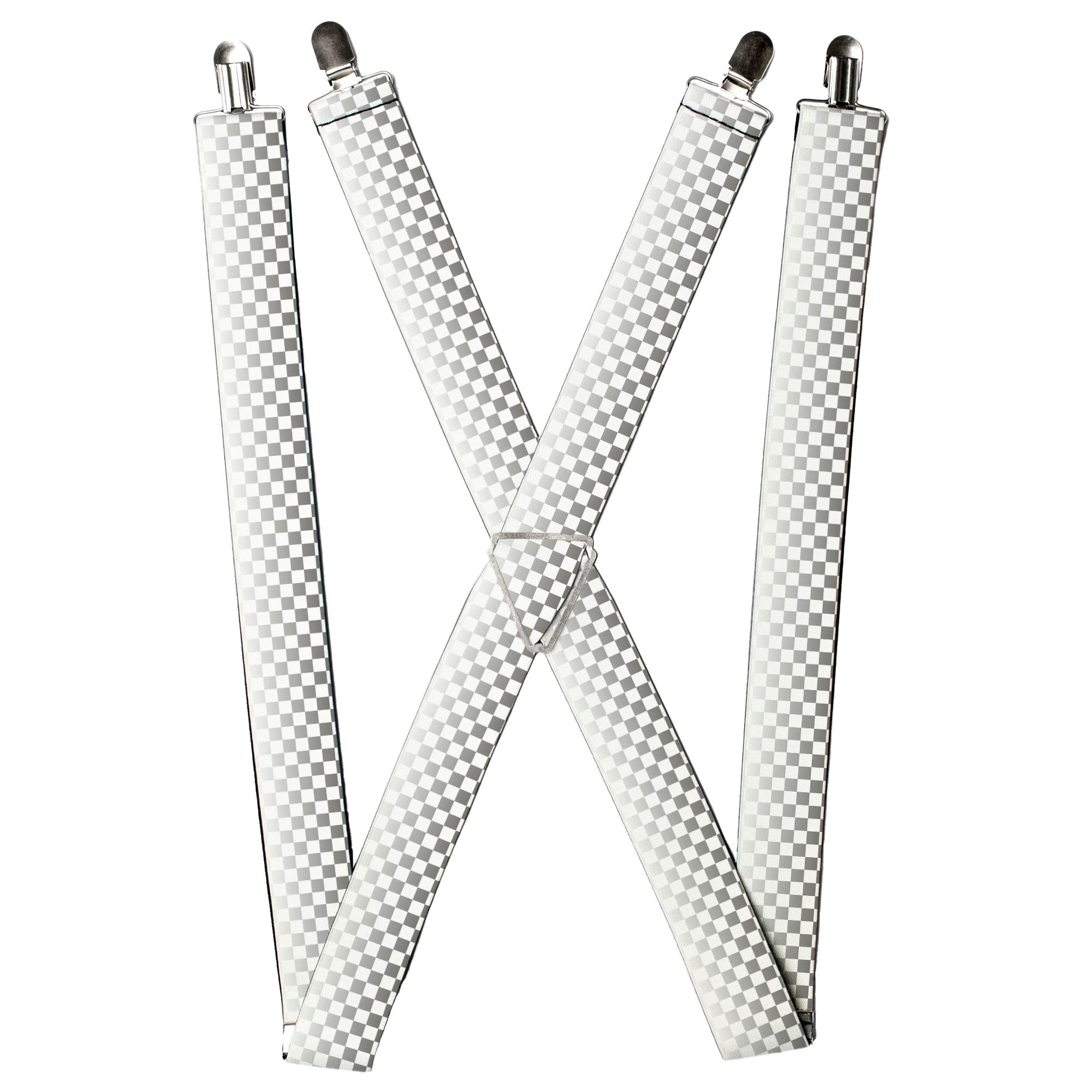 Suspenders - Checker Black/White Fade Out Suspenders Buckle-Down