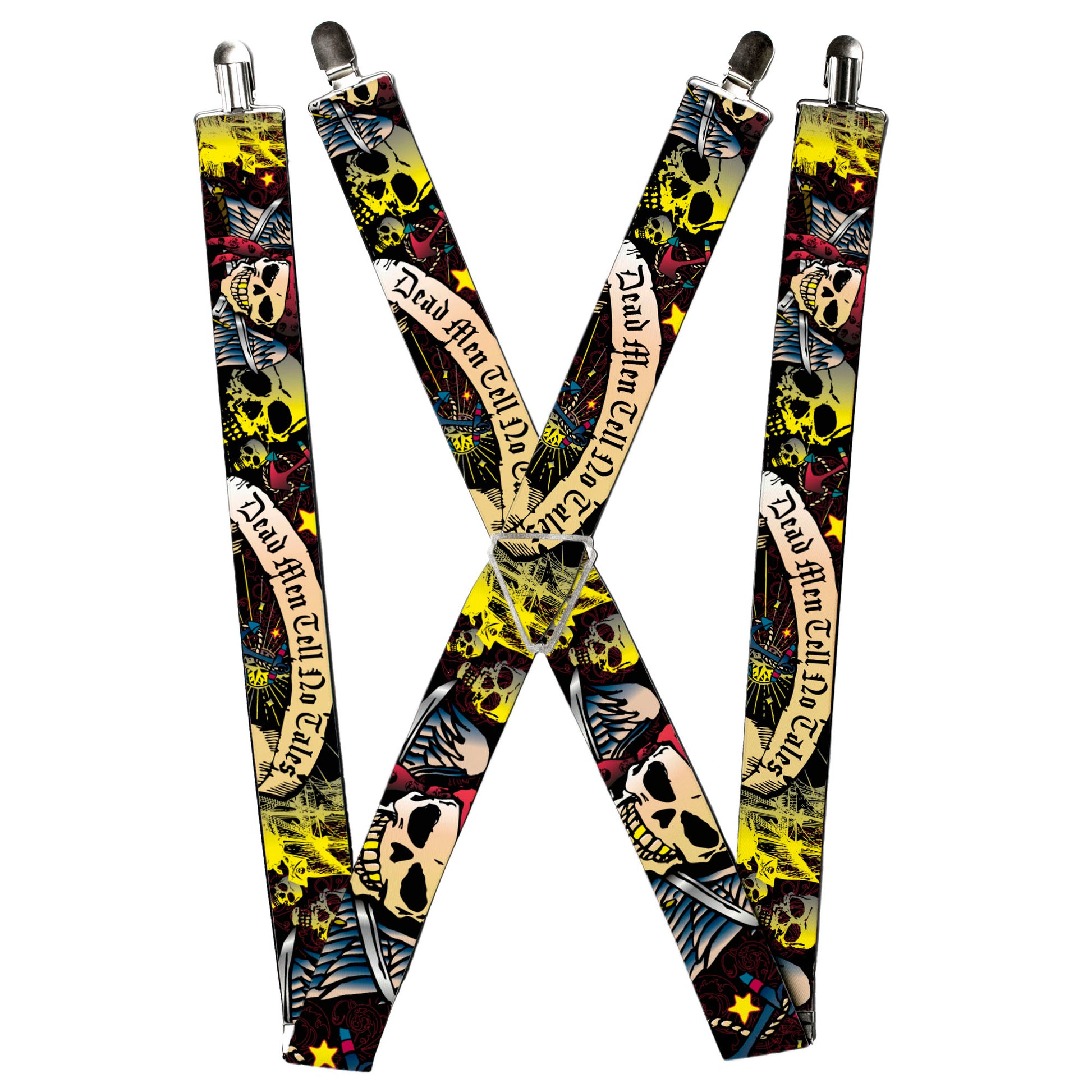 Suspenders - Dead Men Tell No Tales Black Suspenders Buckle-Down