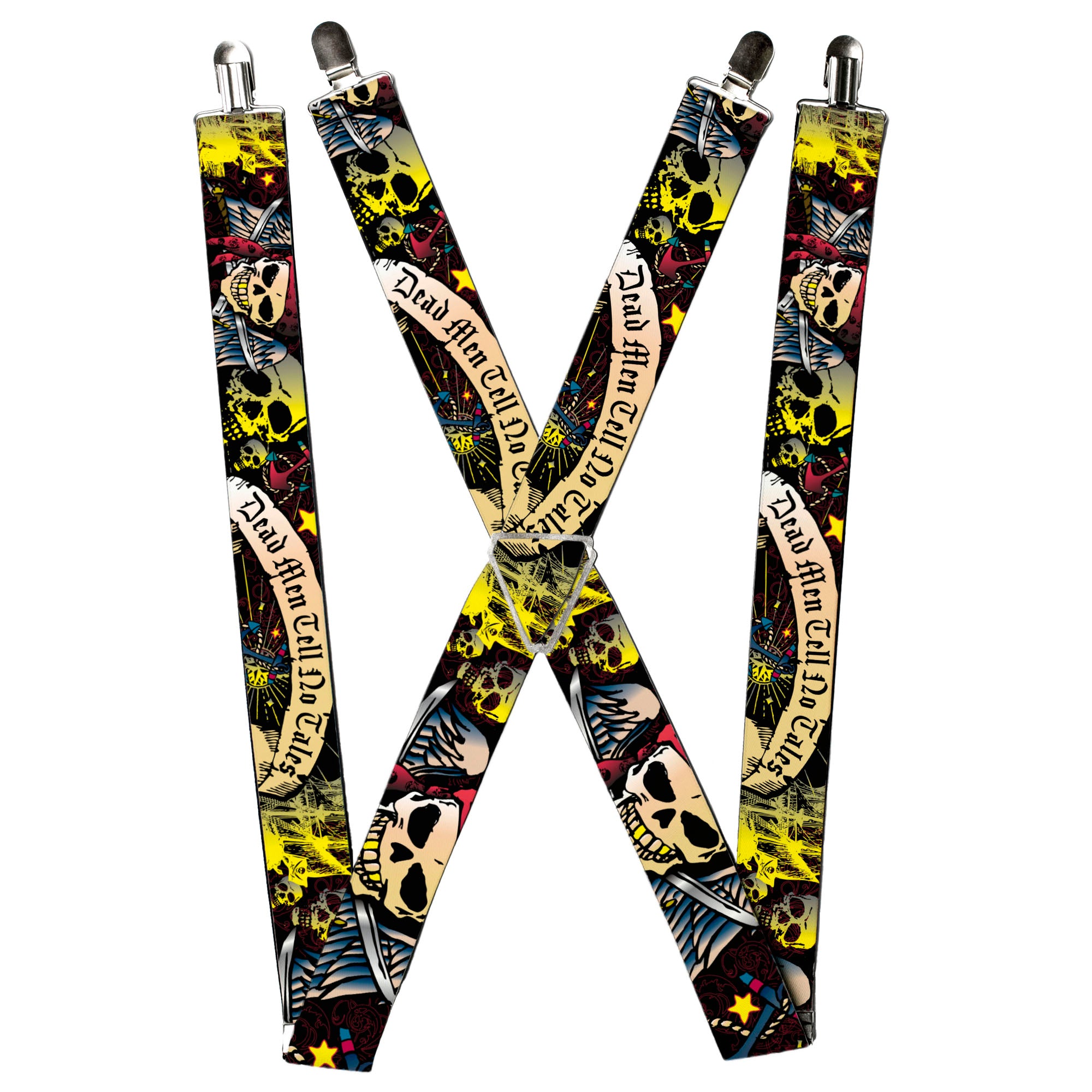 Suspenders - Dead Men Tell No Tales Black Suspenders Buckle-Down