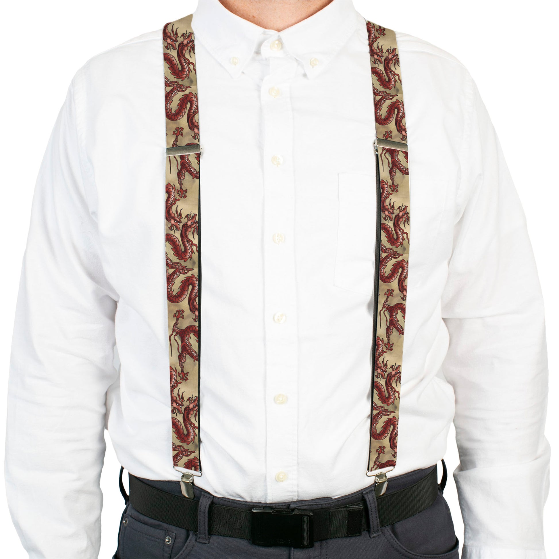 Suspenders - Dragons Tan Suspenders Buckle-Down