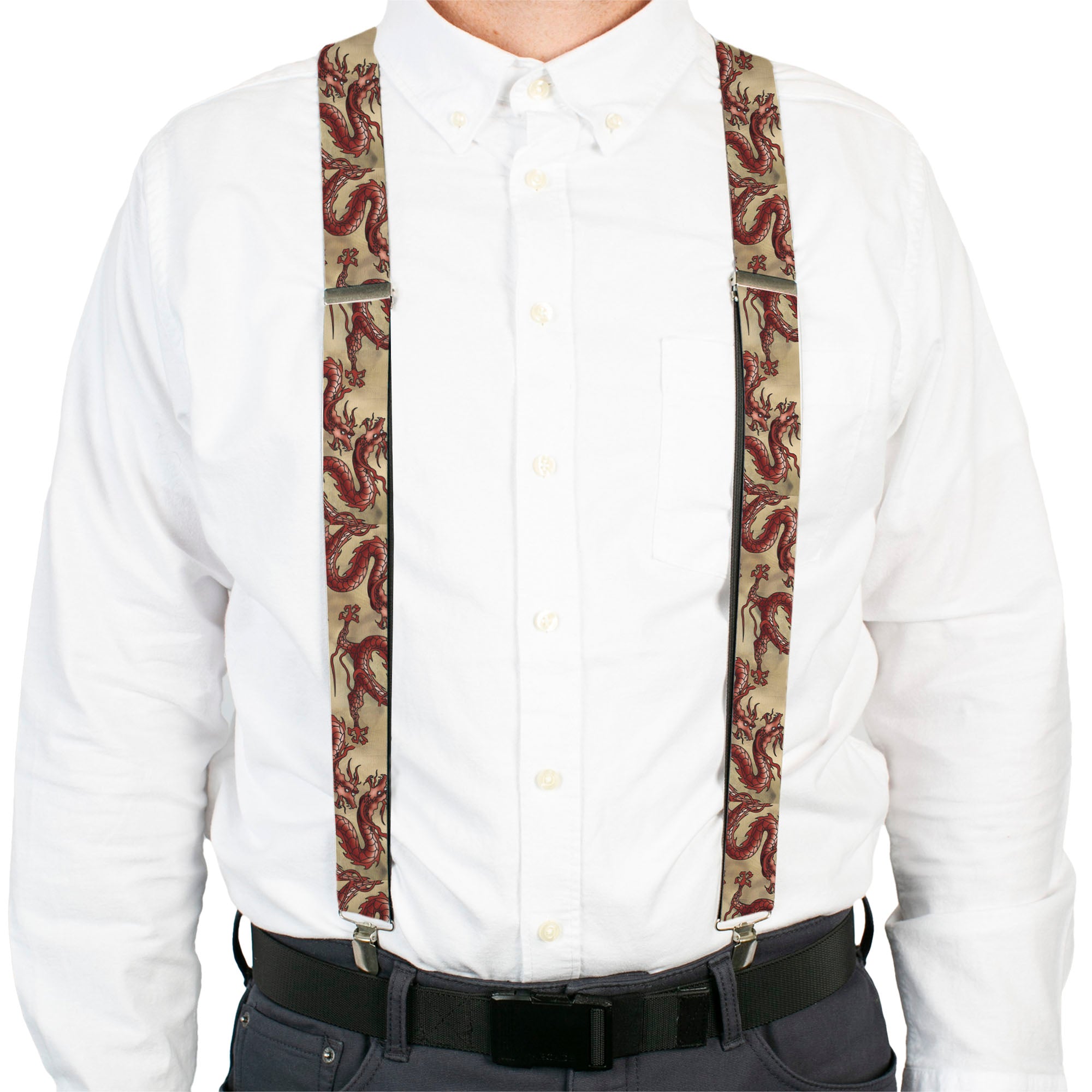 Suspenders - Dragons Tan Suspenders Buckle-Down