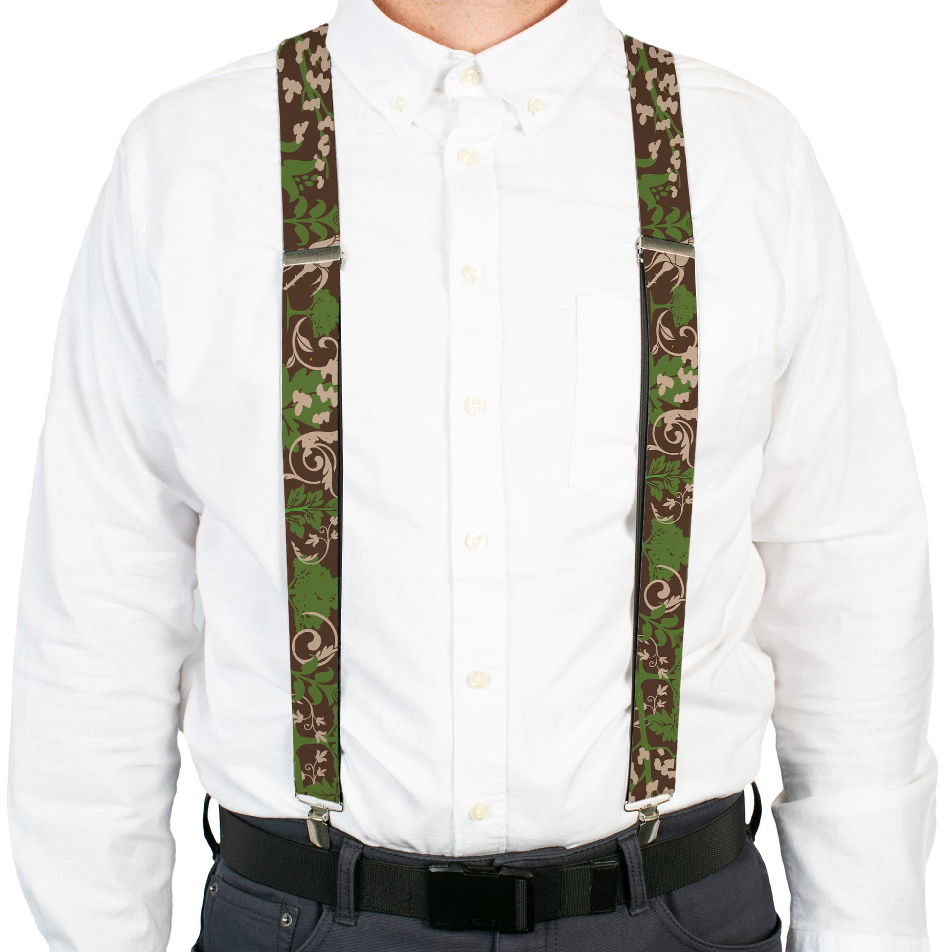 Suspenders - Earthy Brown/Green Suspenders Buckle-Down