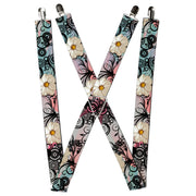 Suspenders - 1.5" - Flowers w/Filigree Pink Suspenders Buckle-Down