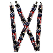 Suspenders - 1.5" - Flying Eagle/American Flag Suspenders Buckle-Down
