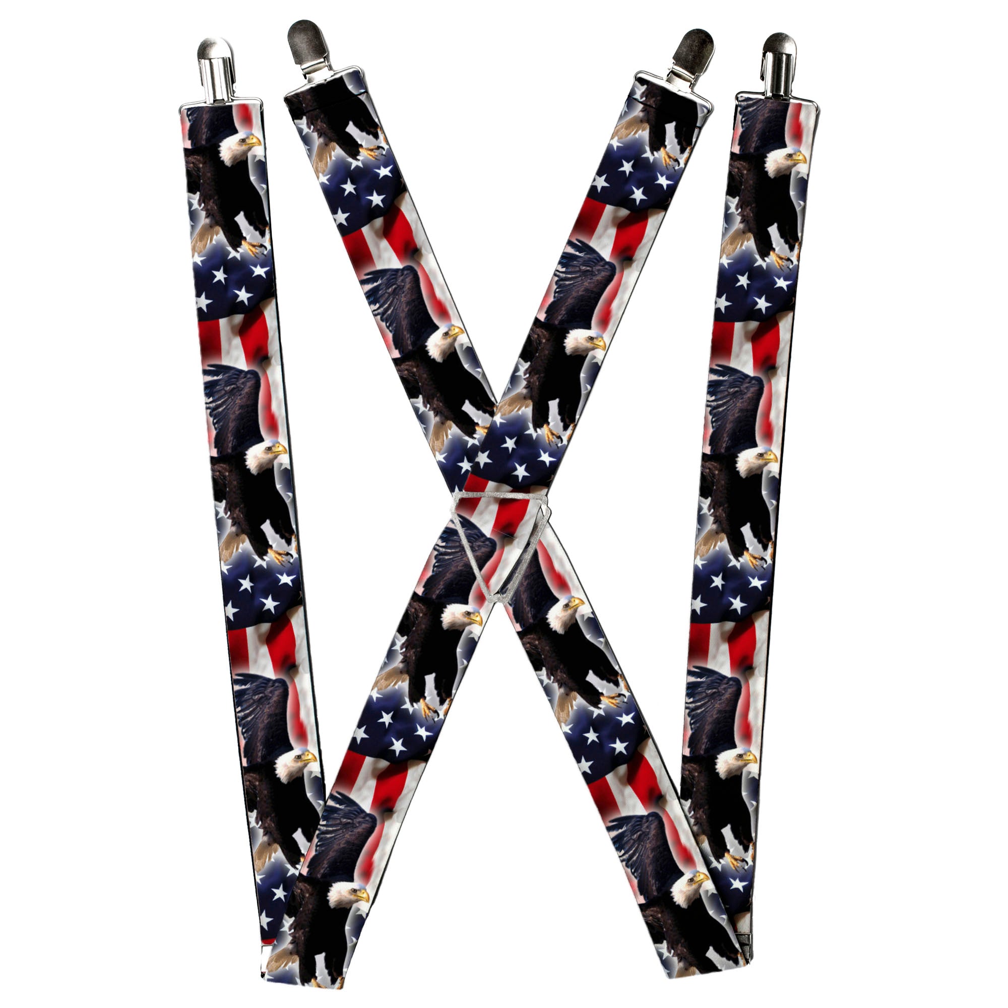 Suspenders - 1.5" - Flying Eagle/American Flag Suspenders Buckle-Down