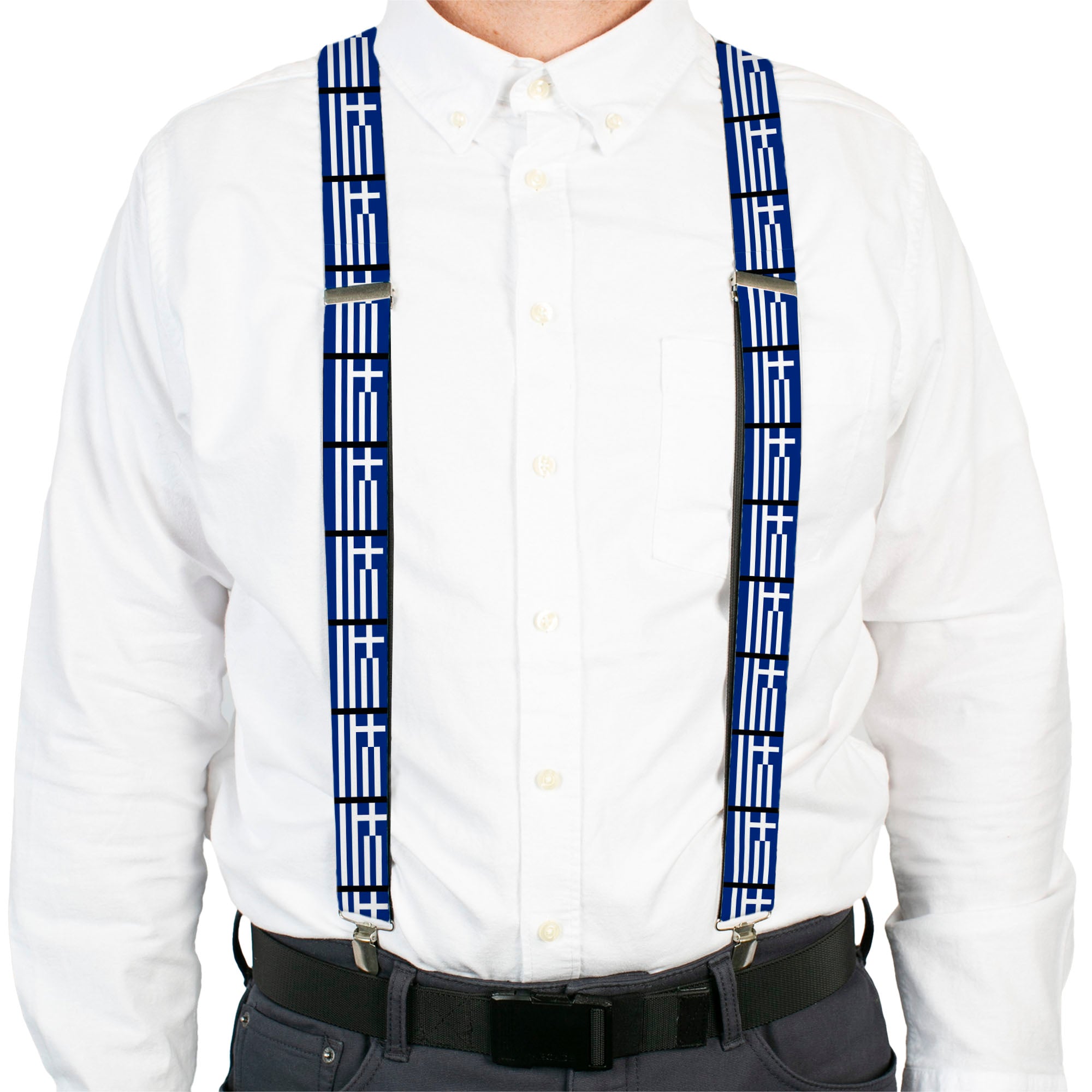 Suspenders - Greece Flags
