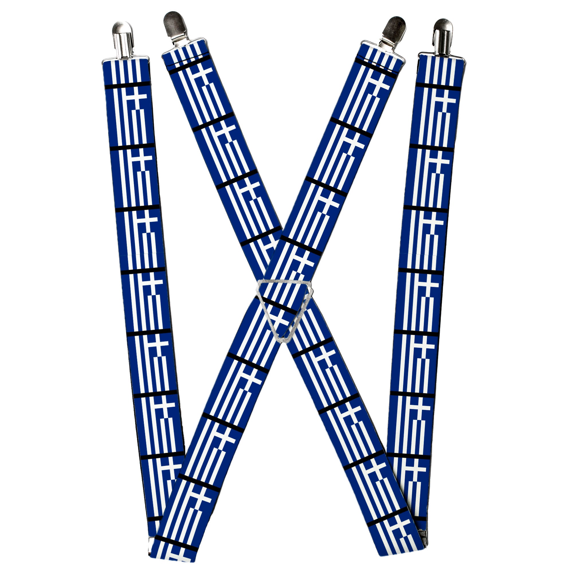 Suspenders - Greece Flags