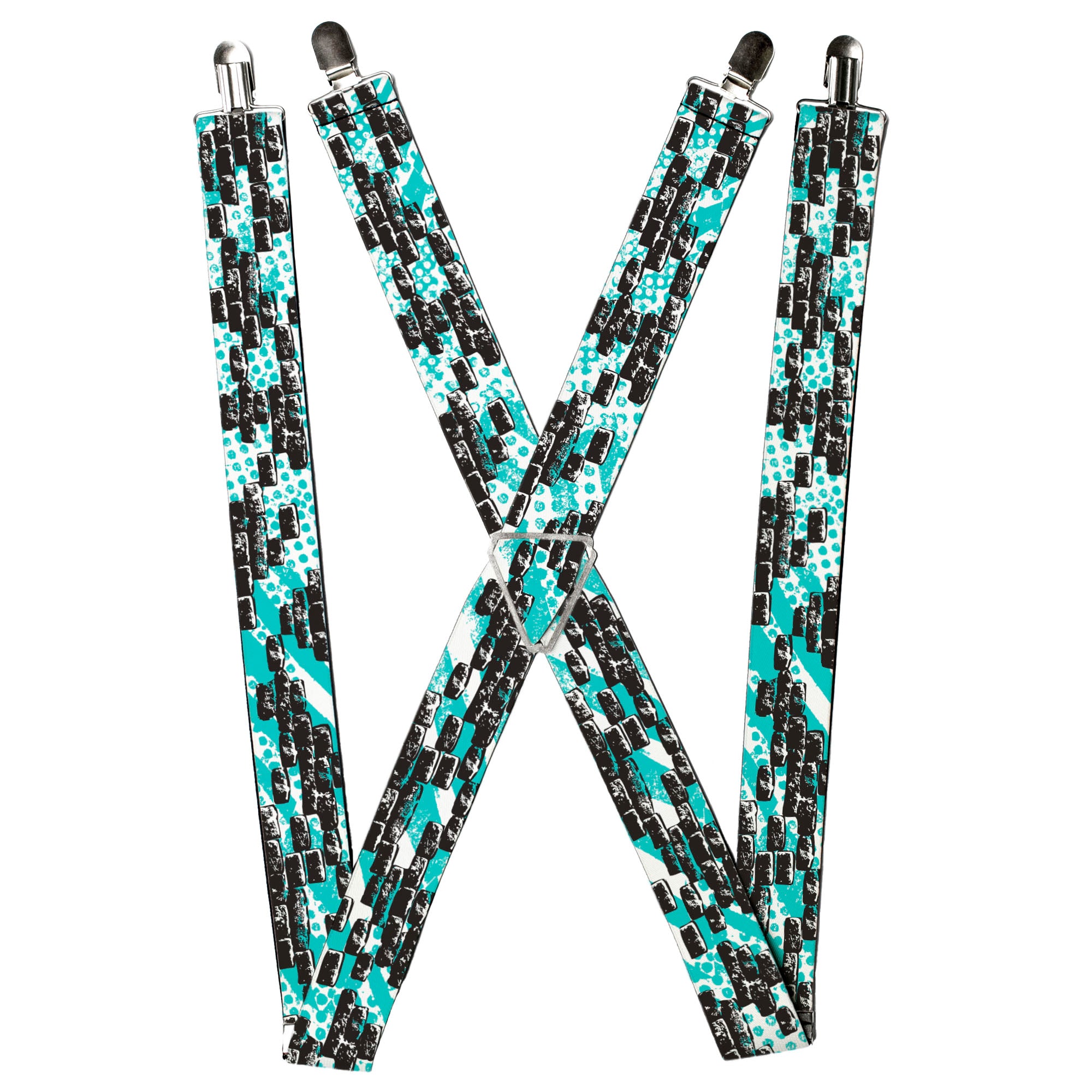 Suspenders - Grunge Bricks Green