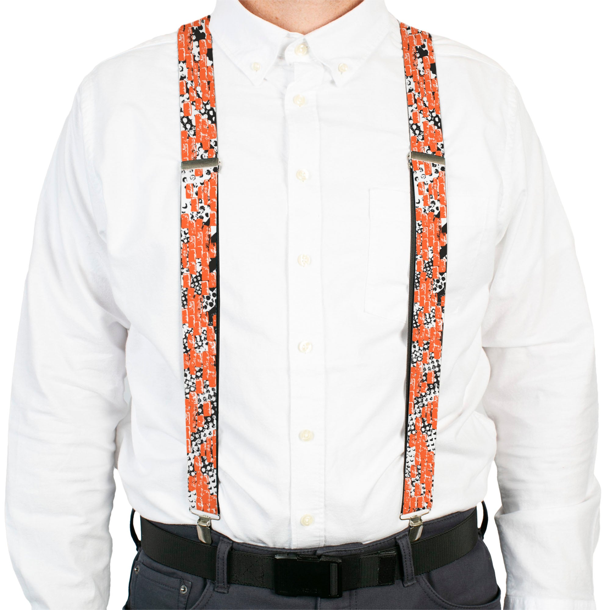 Suspenders - Grunge Bricks Orange