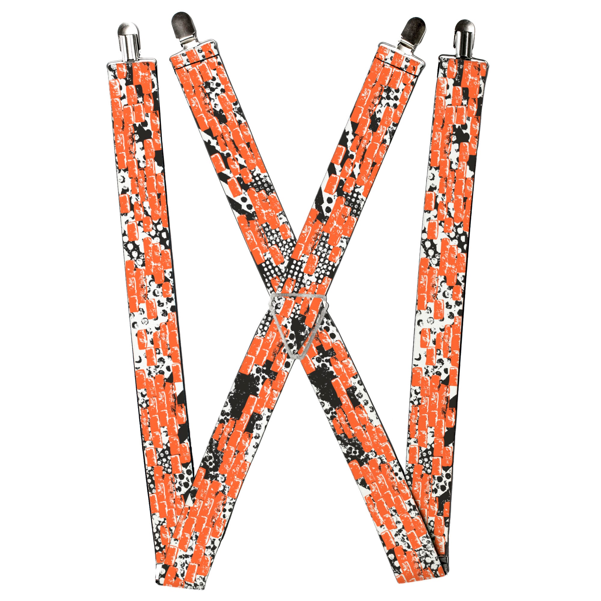 Suspenders - Grunge Bricks Orange