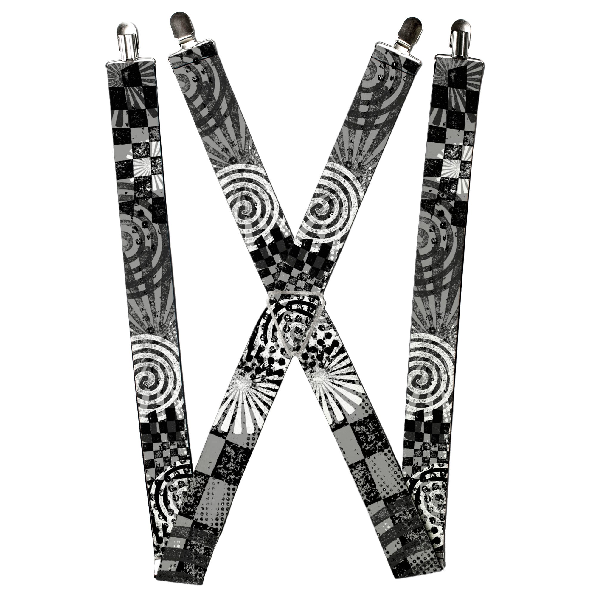 Suspenders - Grunge Chaos Black/White