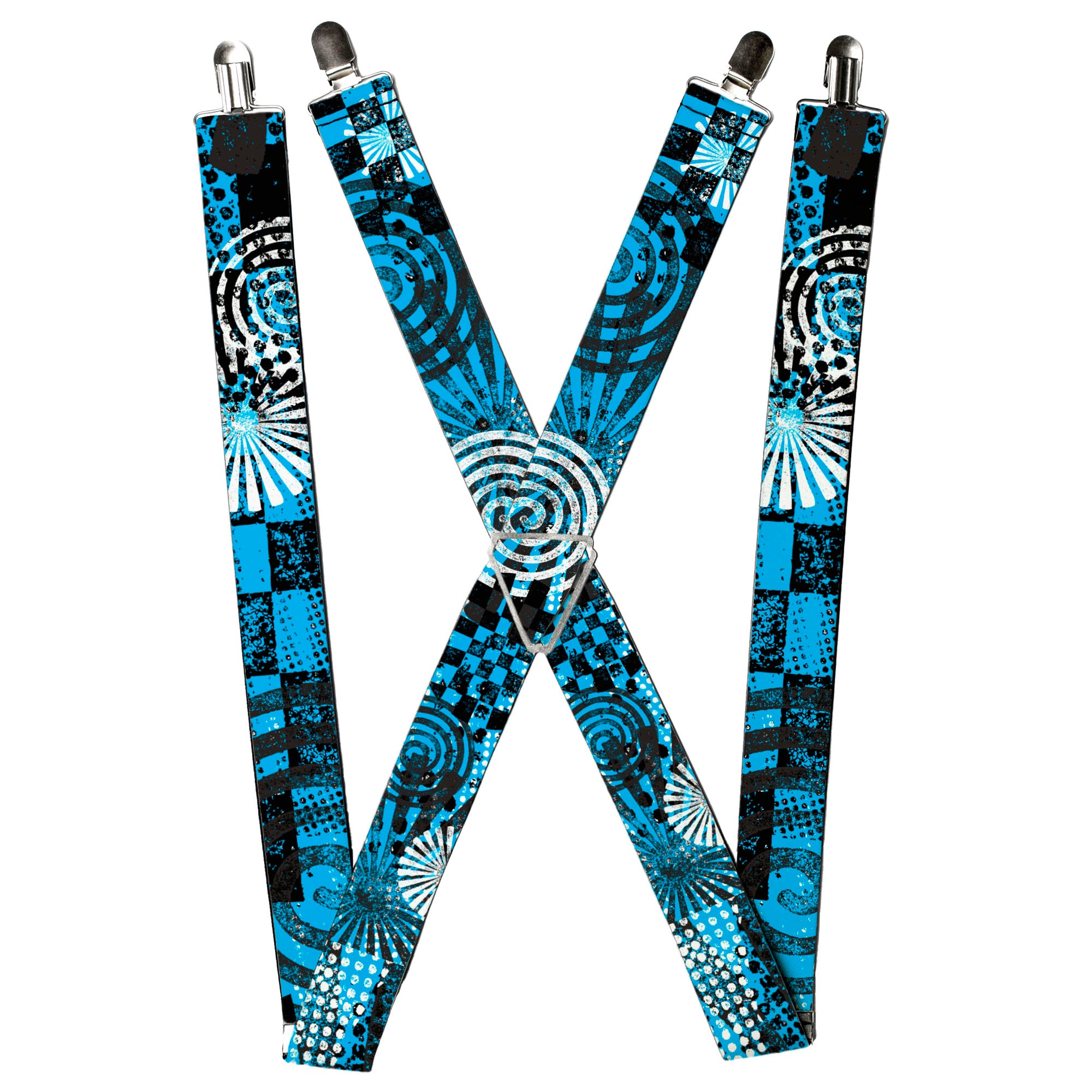 Suspenders - Grunge Chaos Blue