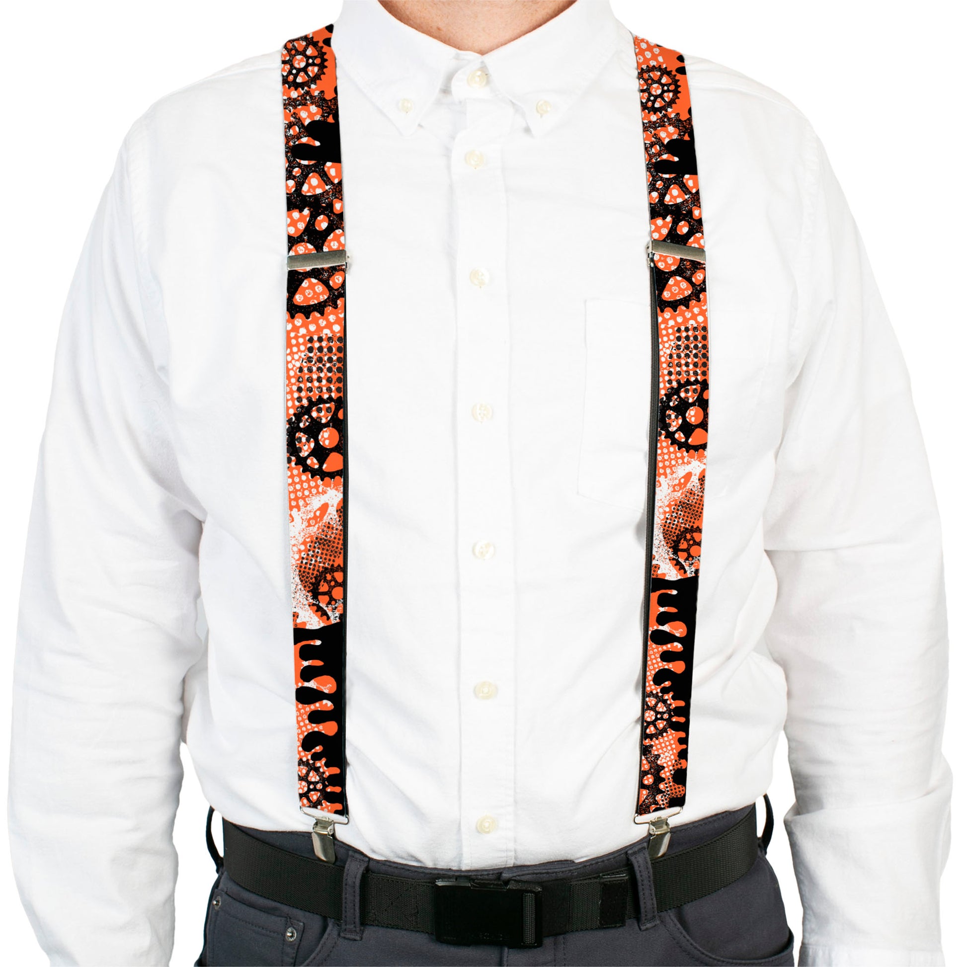 Suspenders - Grunge Gears Orange Suspenders Buckle-Down