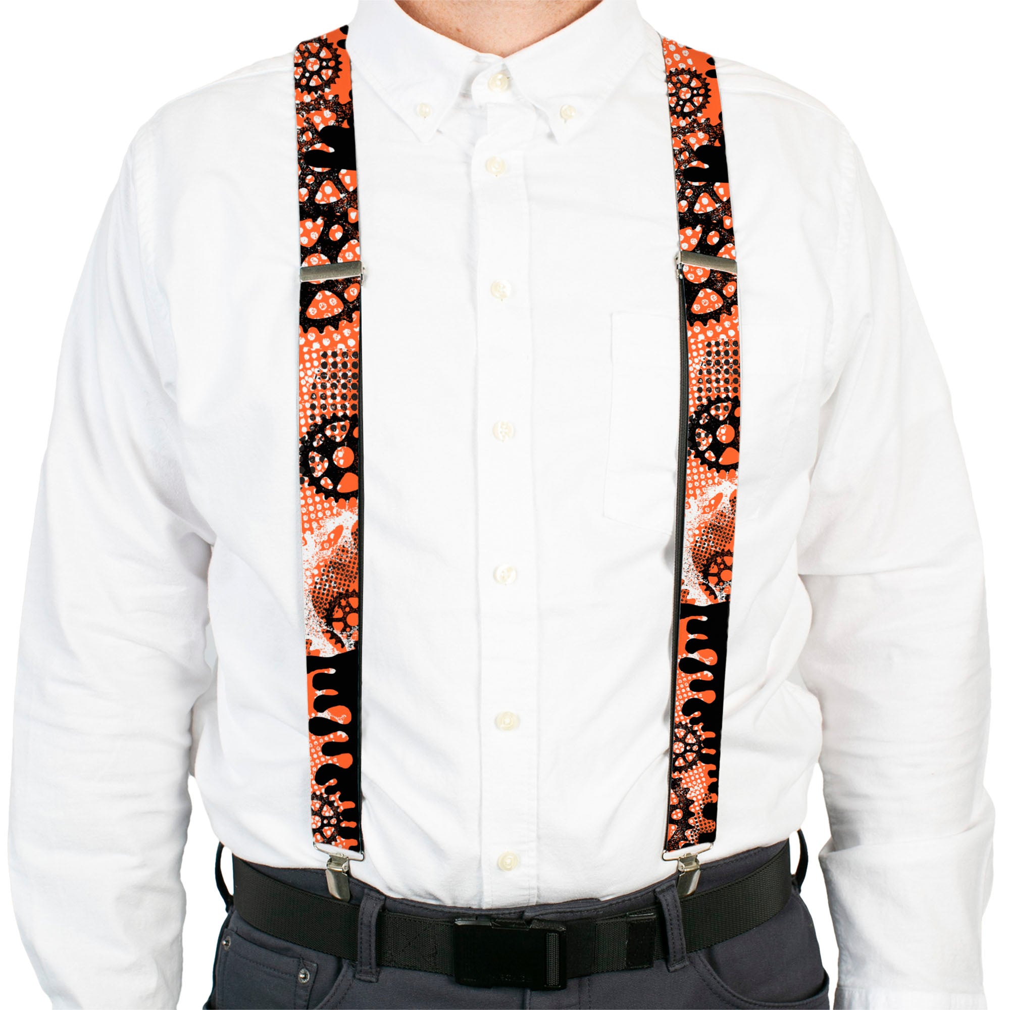 Suspenders - Grunge Gears Orange Suspenders Buckle-Down