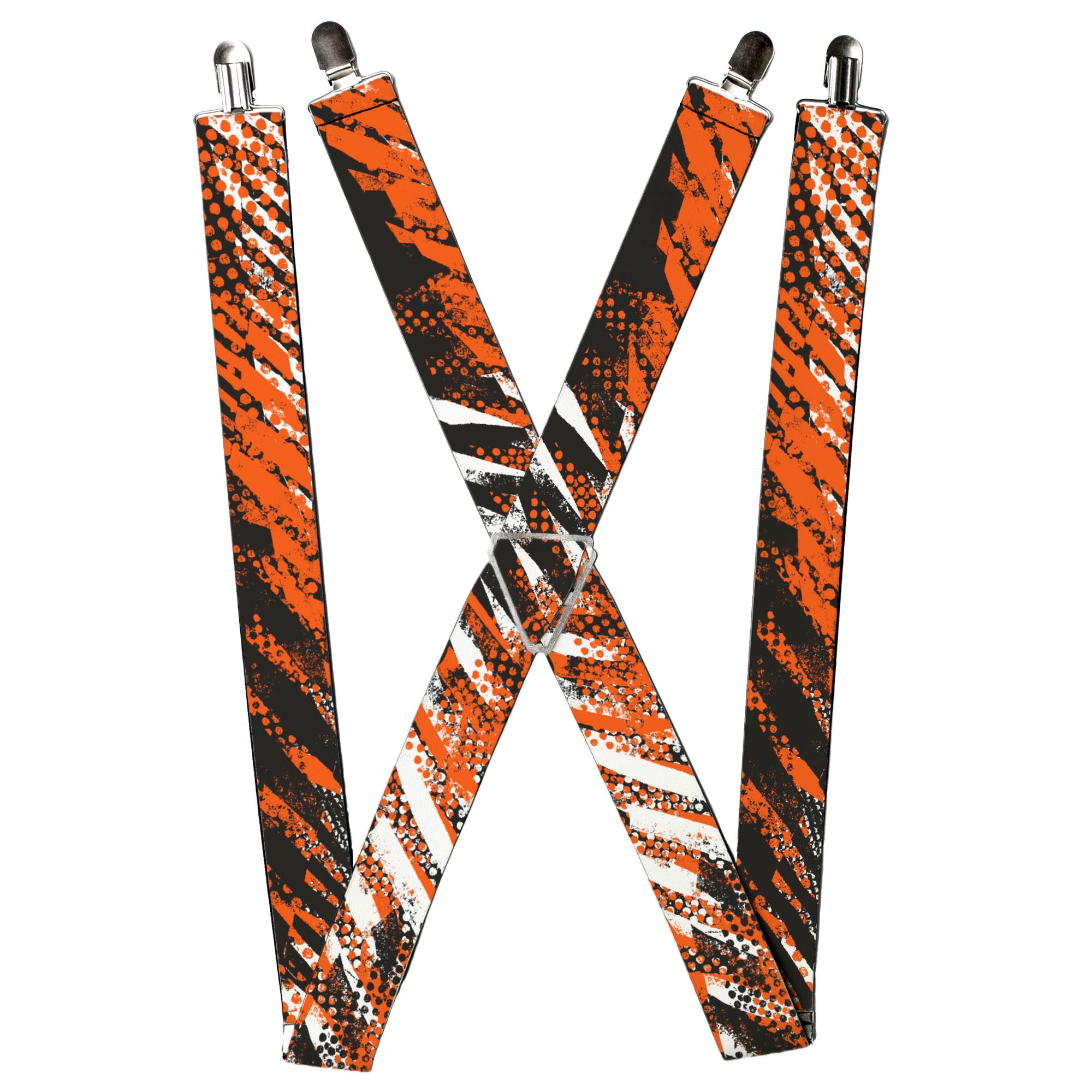 Suspenders - Grunge Tread Orange Suspenders Buckle-Down