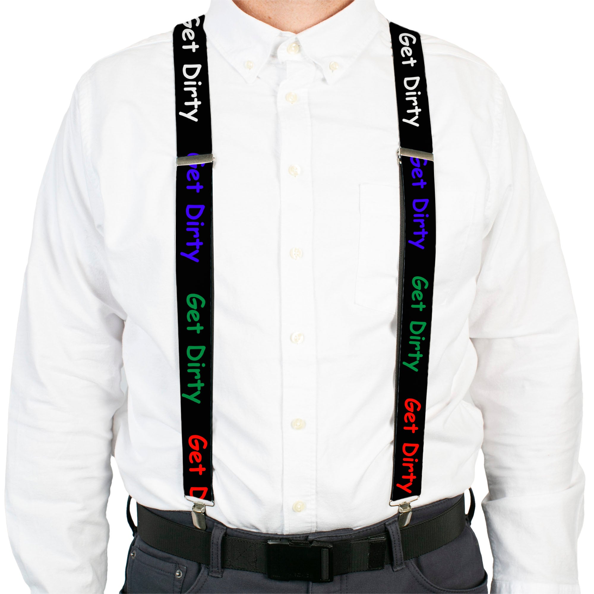 Suspenders - GET DIRTY Black/White/Blue/Green/Red