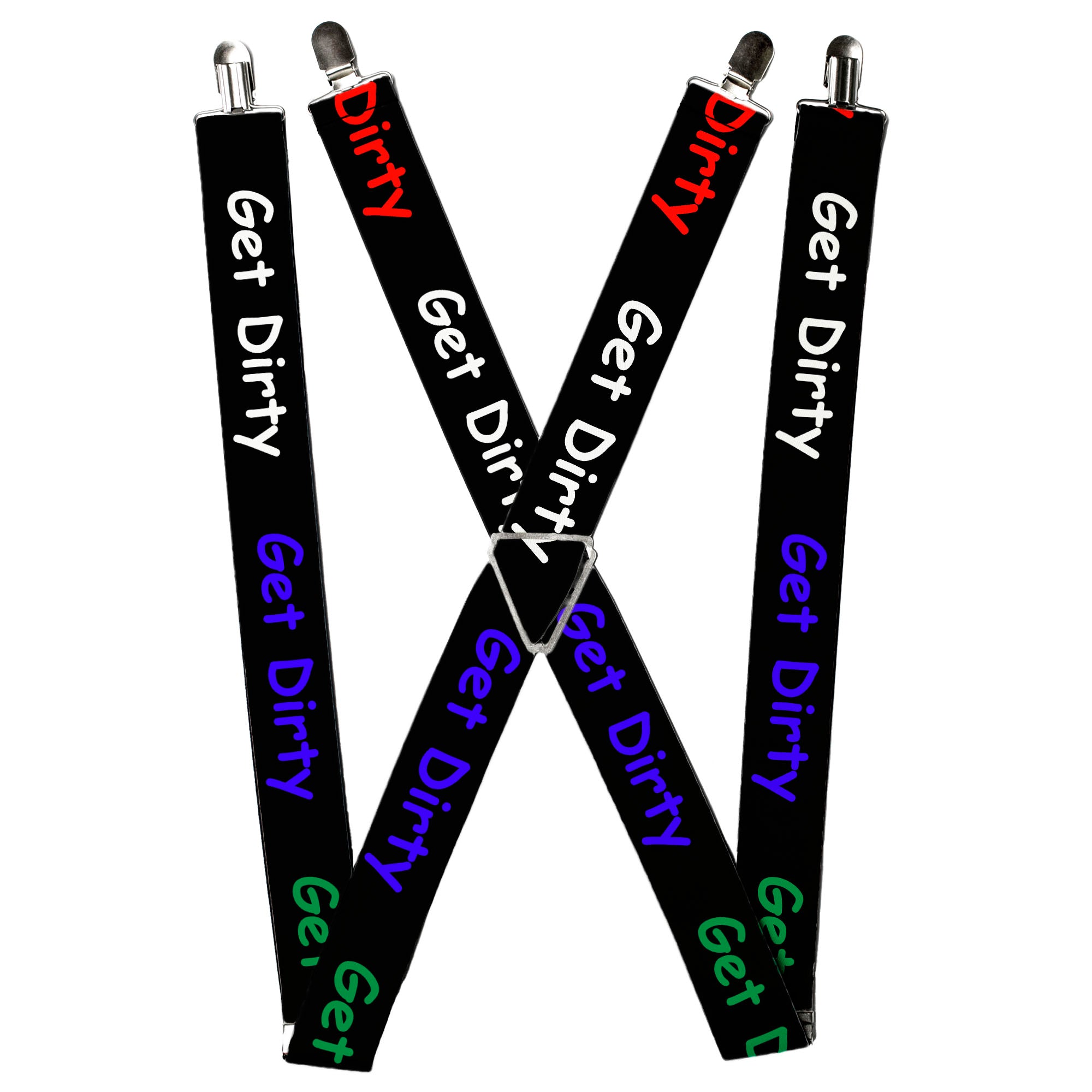 Suspenders - GET DIRTY Black/White/Blue/Green/Red
