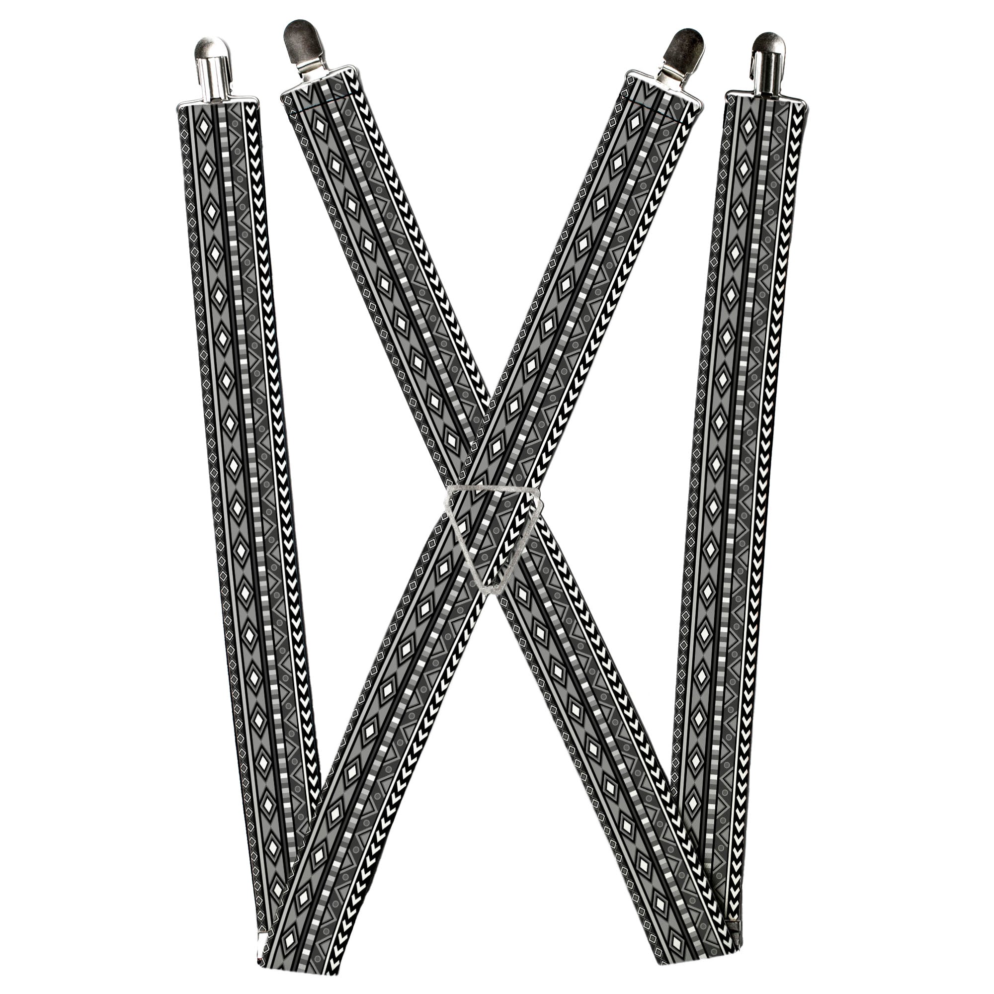 Suspenders - Geometric5 Grays/Black/White