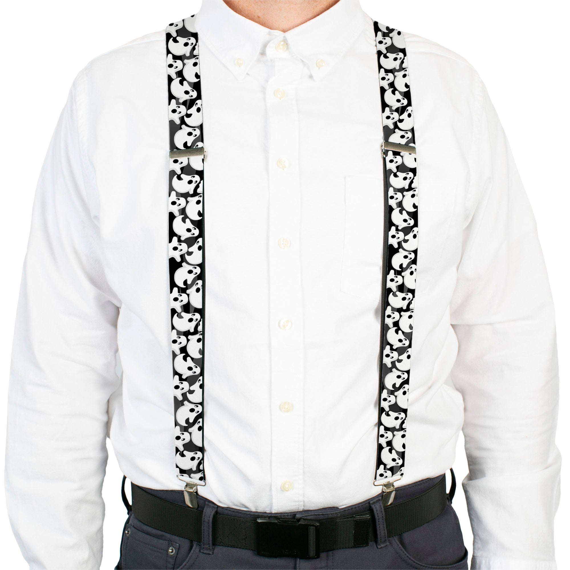 Suspenders - Ghosts Scattered Black/White