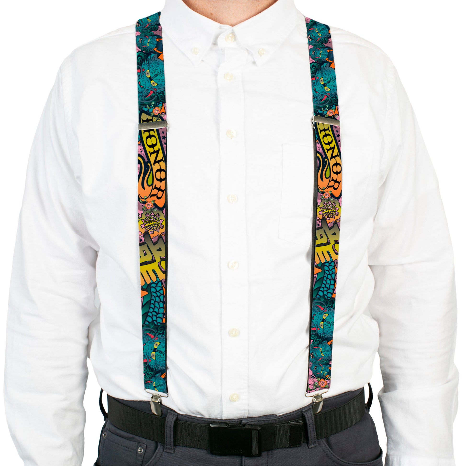 Suspenders - Honor Pink Suspenders Buckle-Down