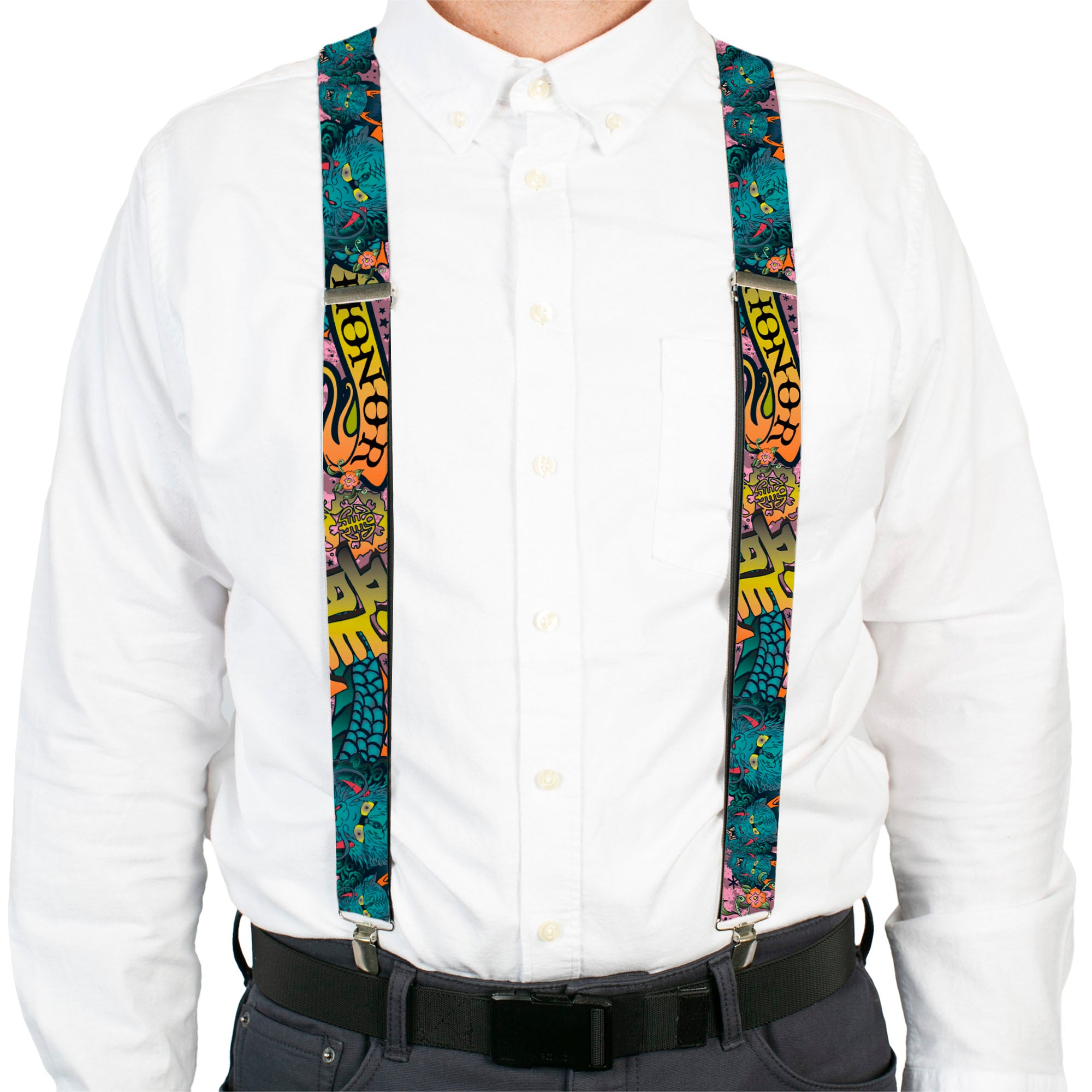 Suspenders - Honor Pink Suspenders Buckle-Down