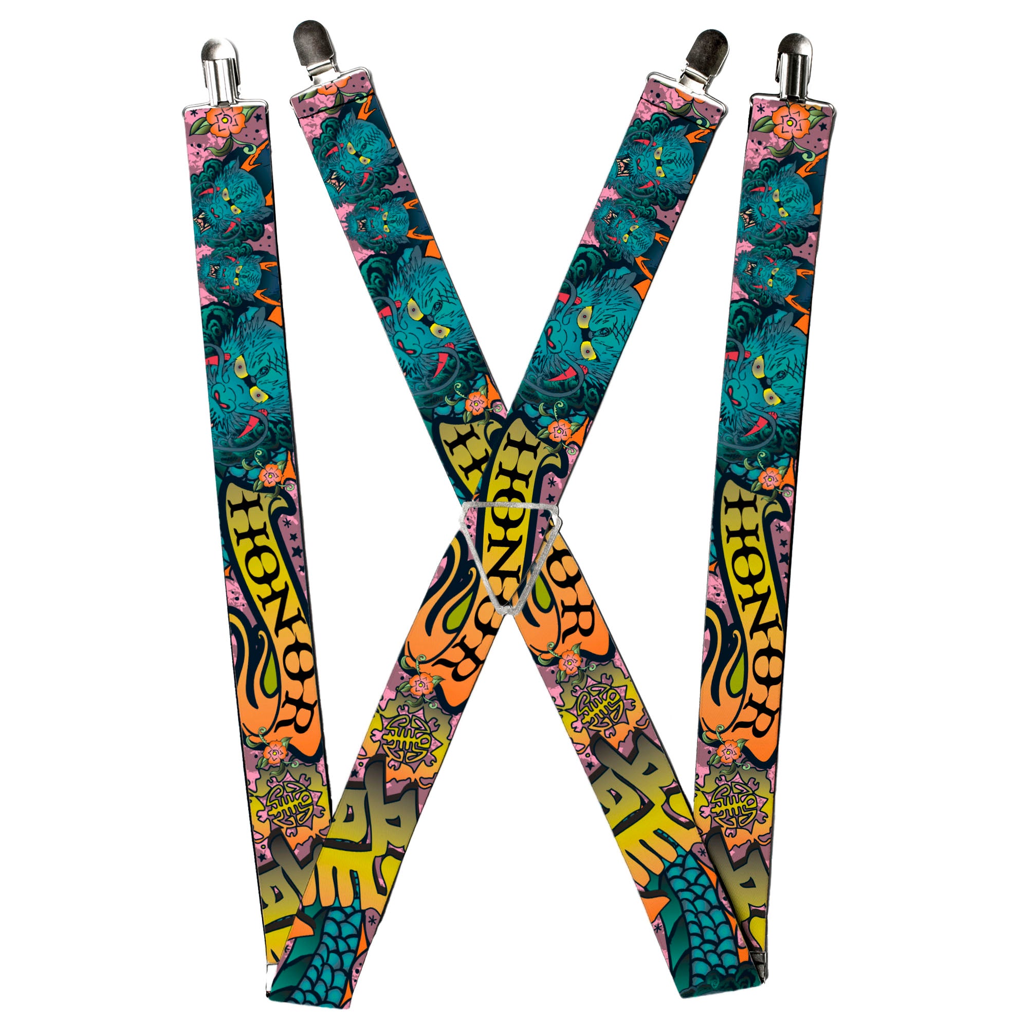 Suspenders - Honor Pink Suspenders Buckle-Down