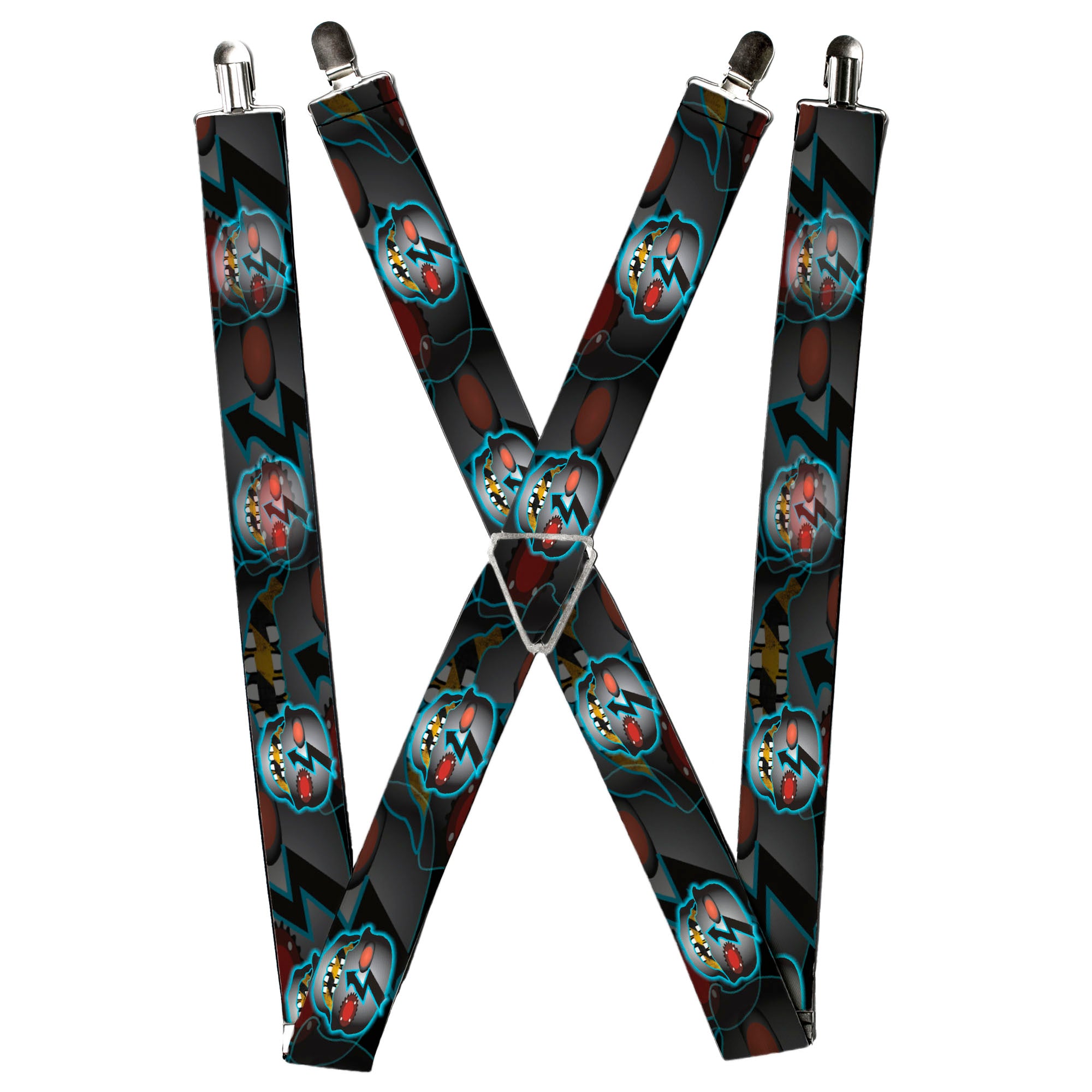 Suspenders - High Voltage Skull