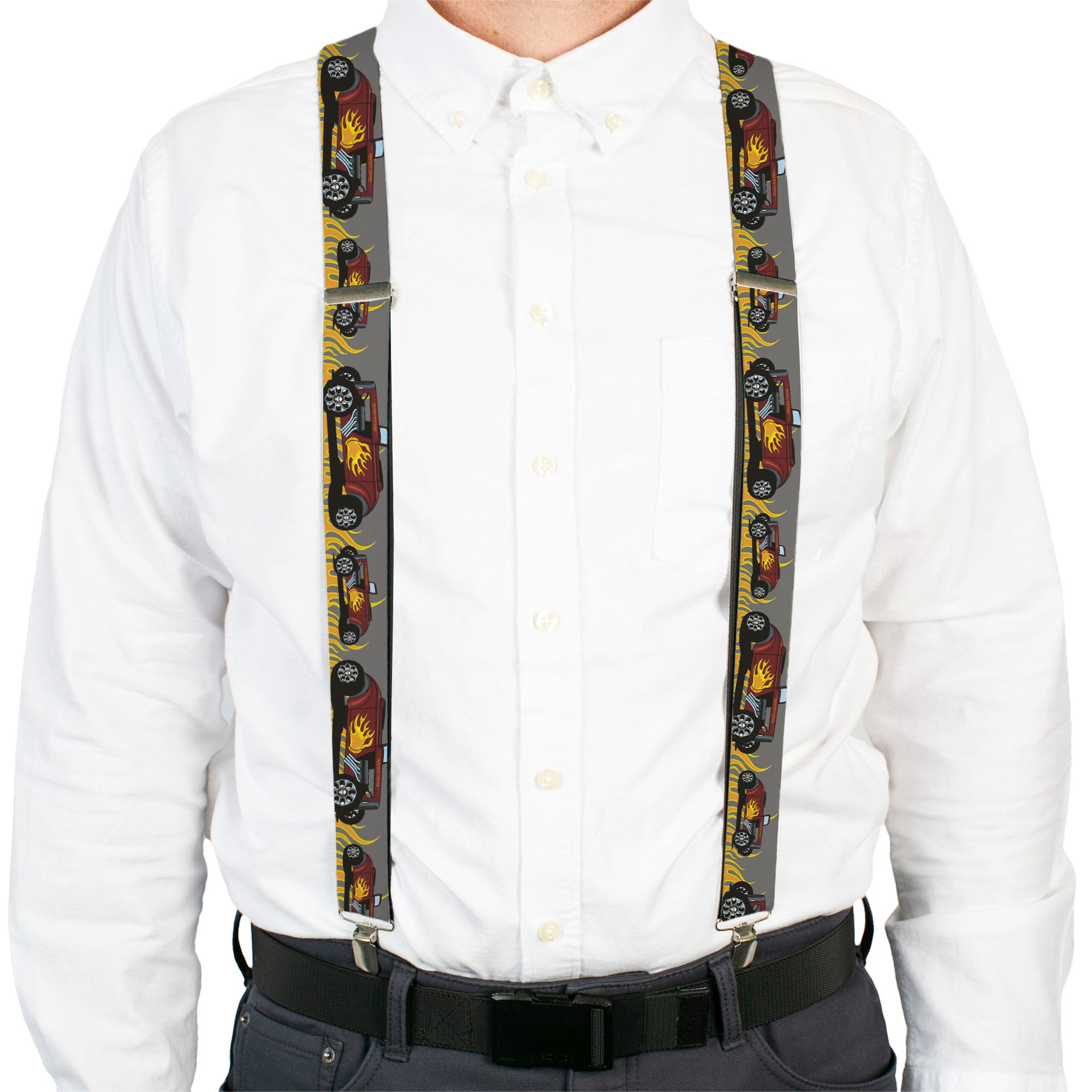 Suspenders - Hot Rod w/Flames