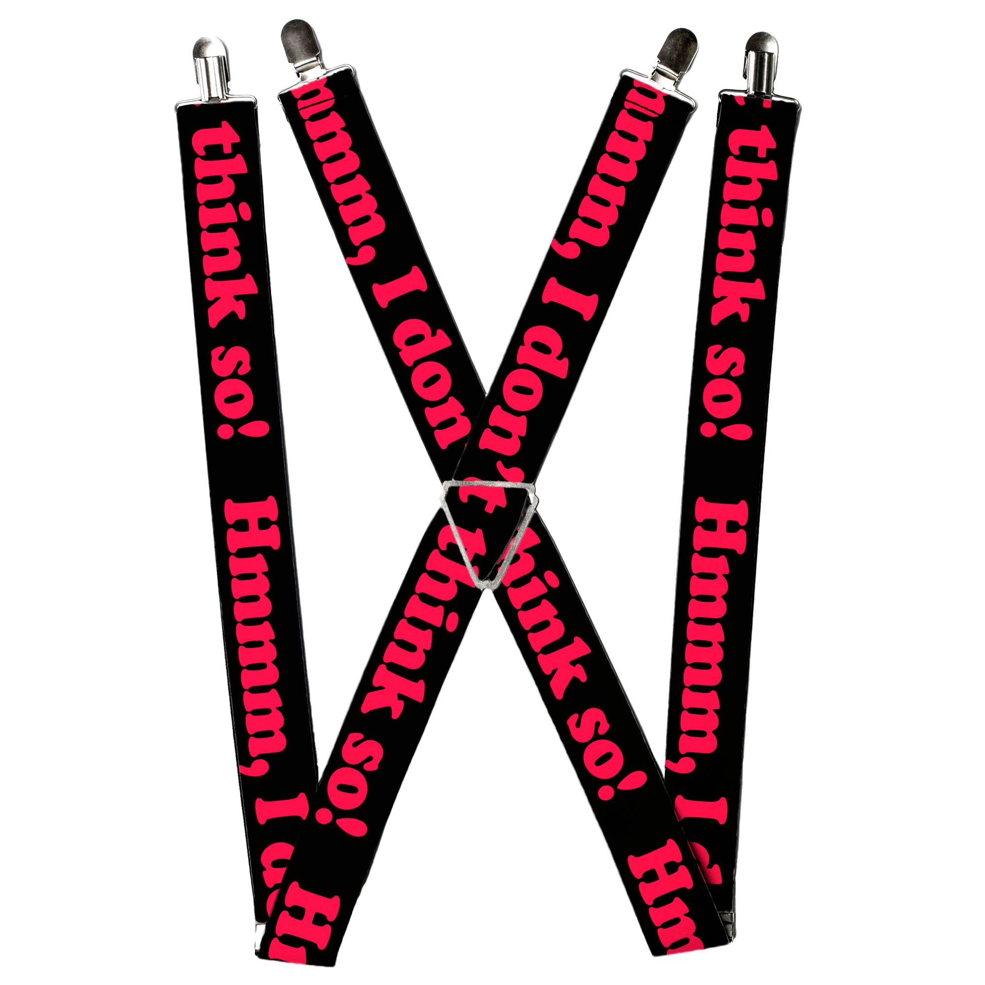 Suspenders - HMMM, I DON'T THINK SO! Black/Pink