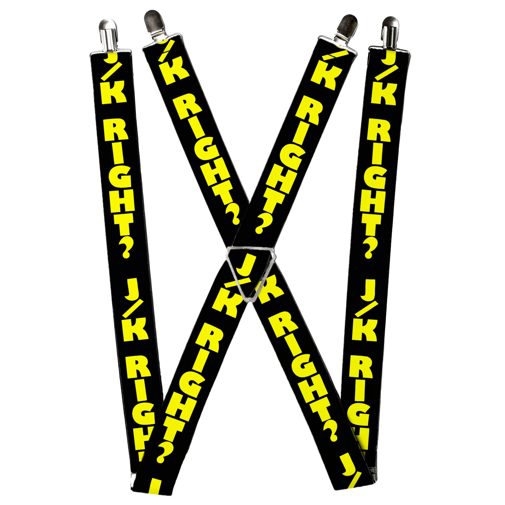Suspenders - J/K RIGHT? Black/Yellow Suspenders Buckle-Down