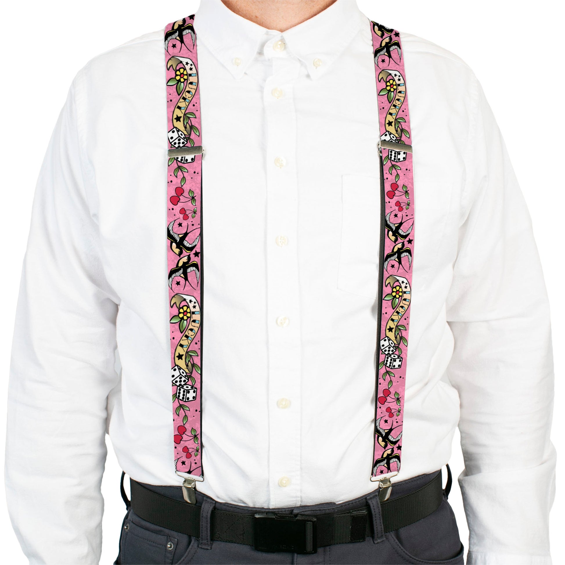 Suspenders - Lucky Pink Suspenders Buckle-Down
