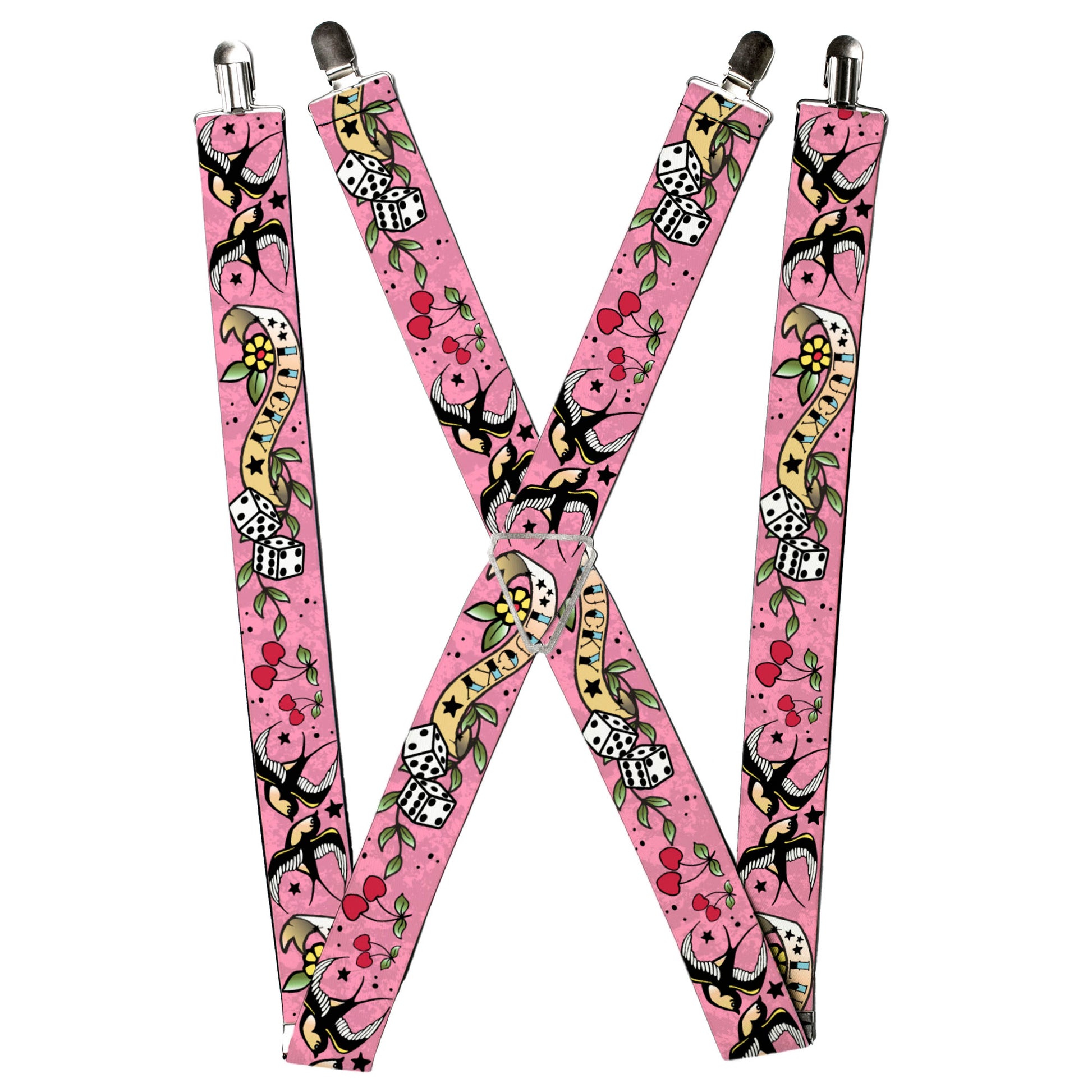 Suspenders - Lucky Pink Suspenders Buckle-Down