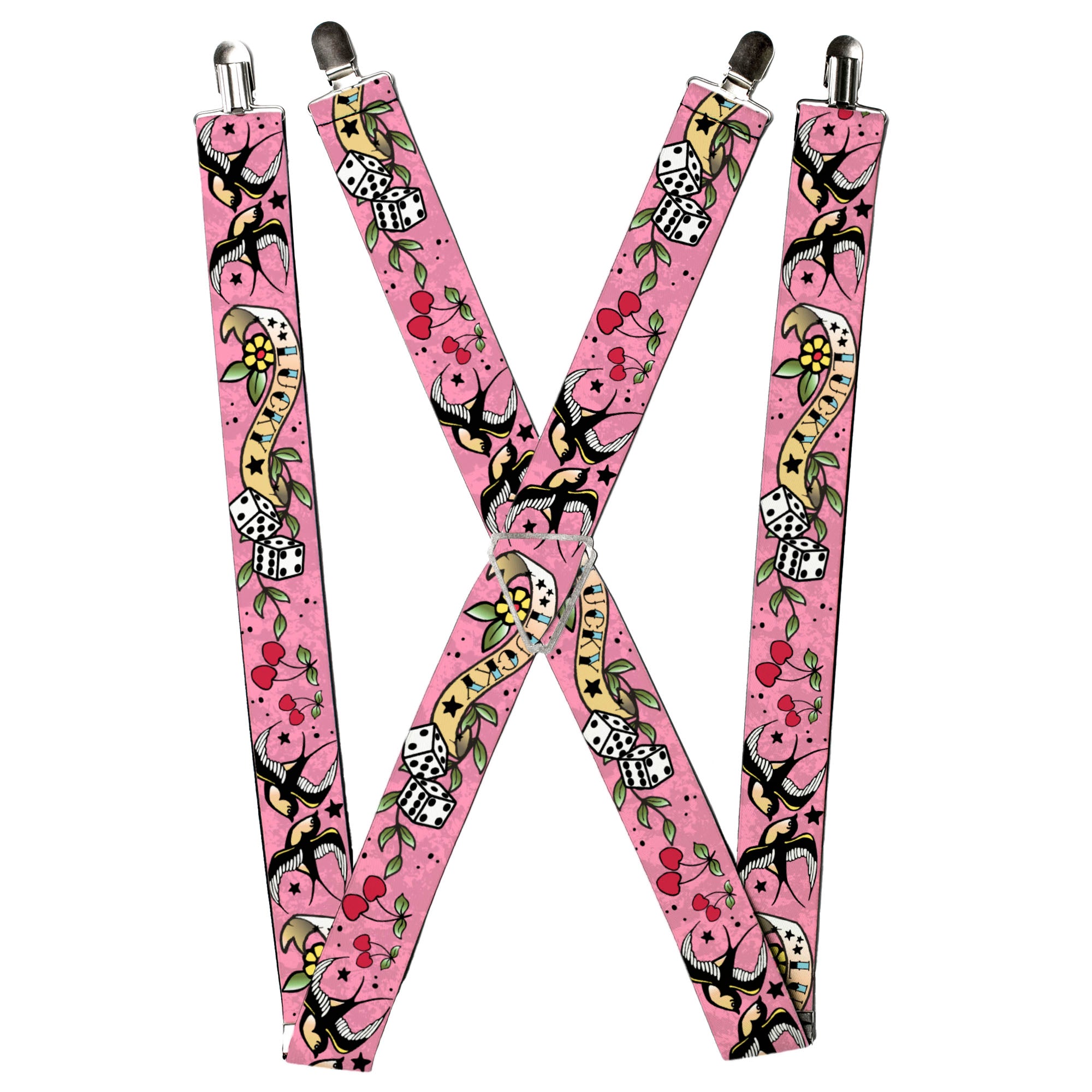Suspenders - Lucky Pink Suspenders Buckle-Down