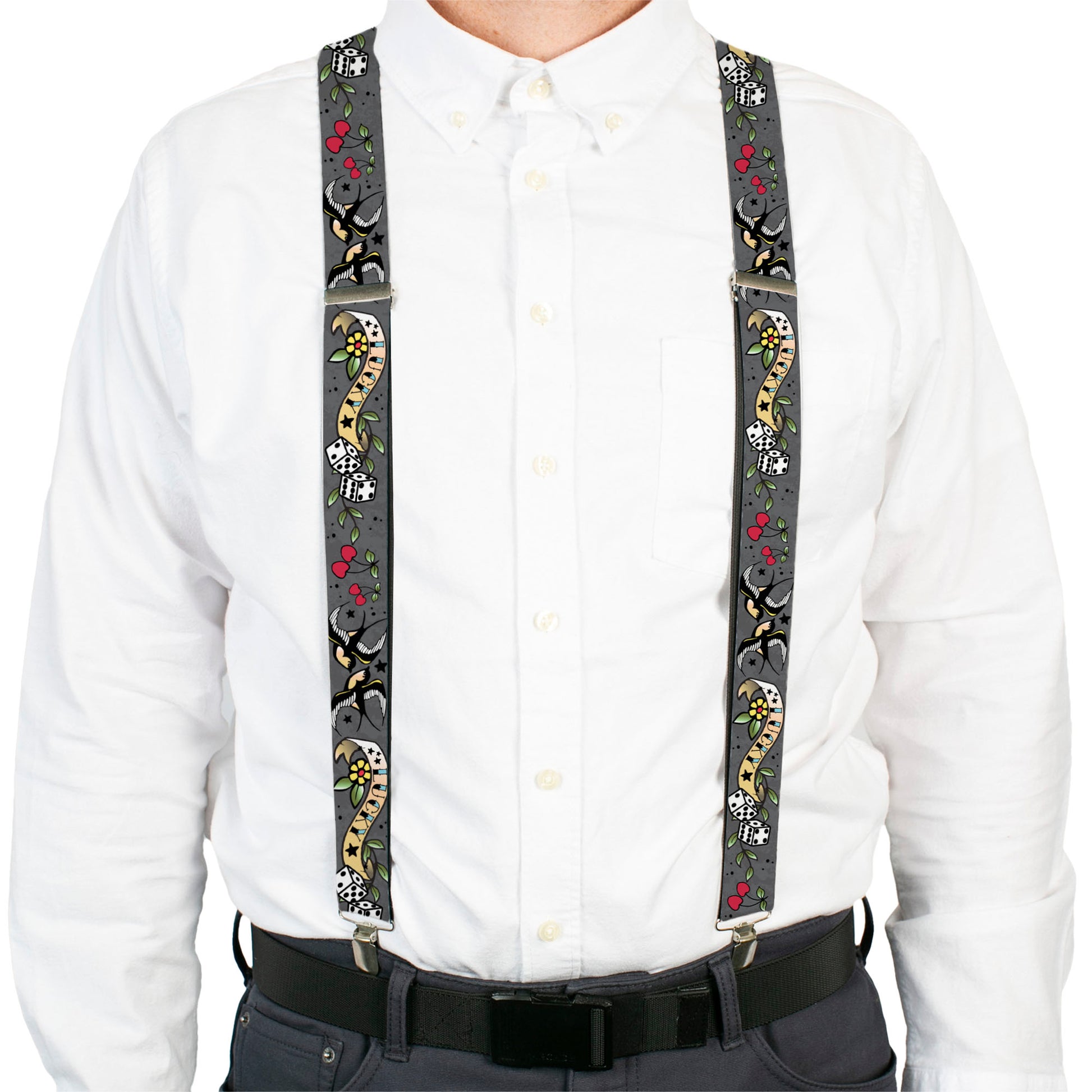 Suspenders - Lucky Gray Suspenders Buckle-Down