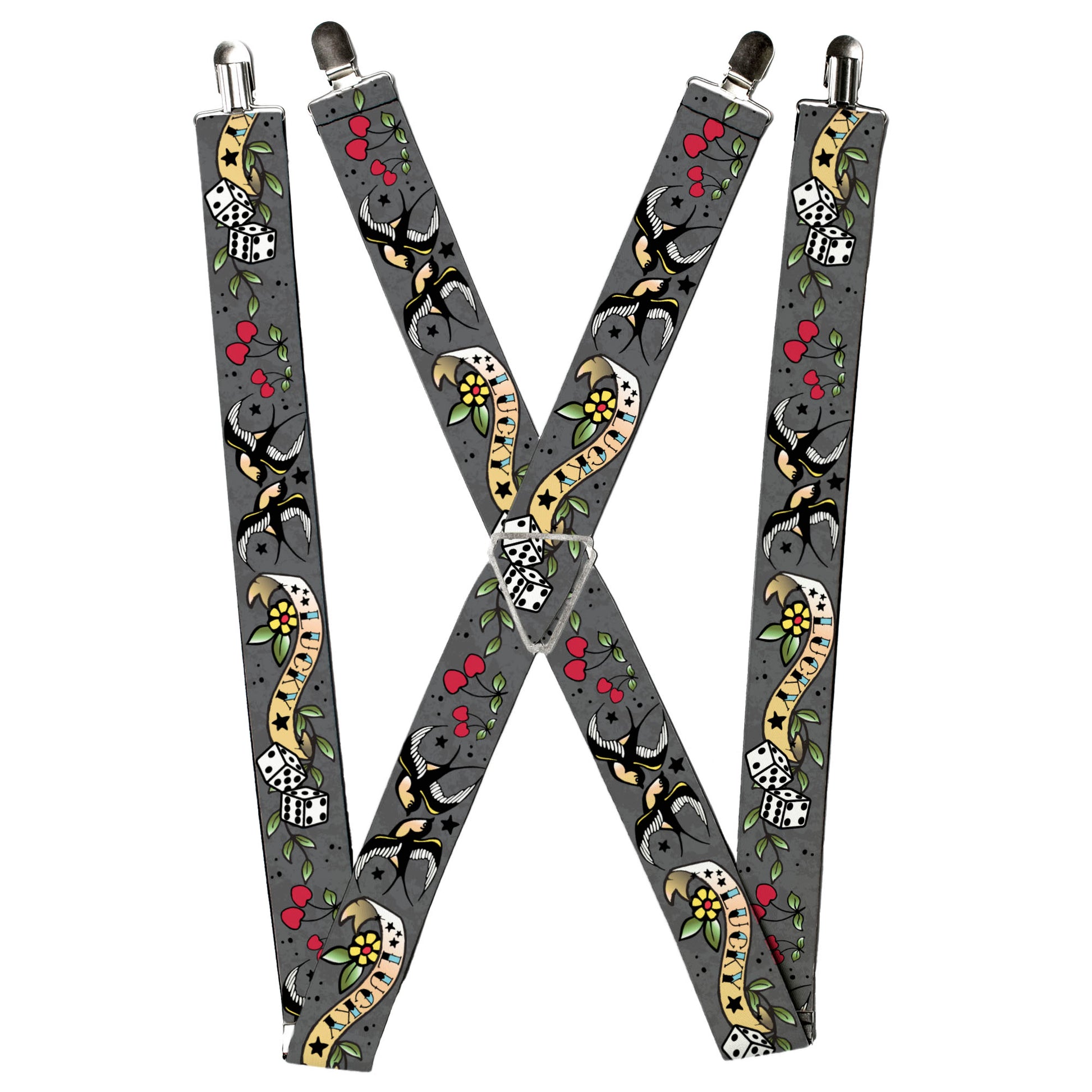 Suspenders - Lucky Gray Suspenders Buckle-Down