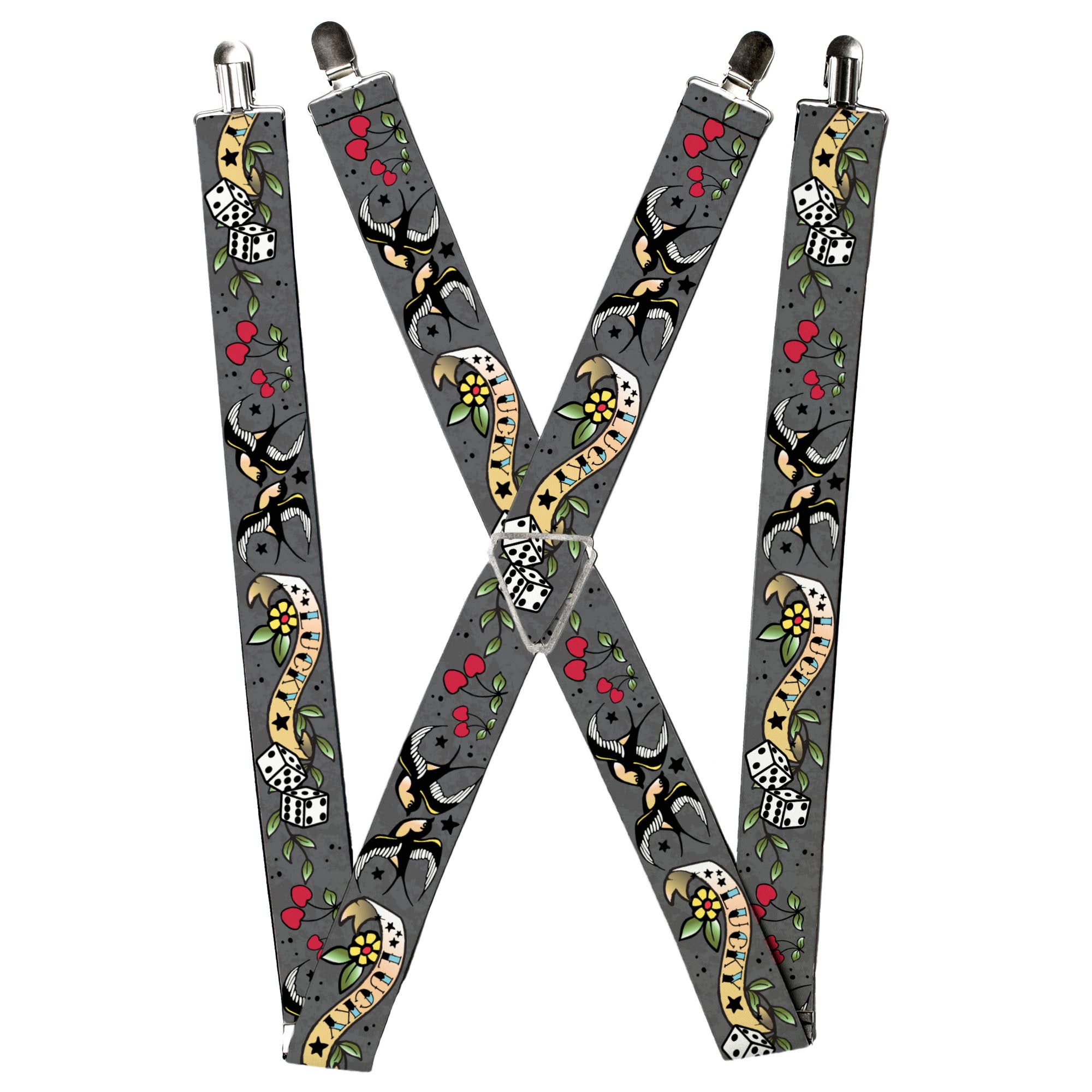 Suspenders - Lucky Gray Suspenders Buckle-Down