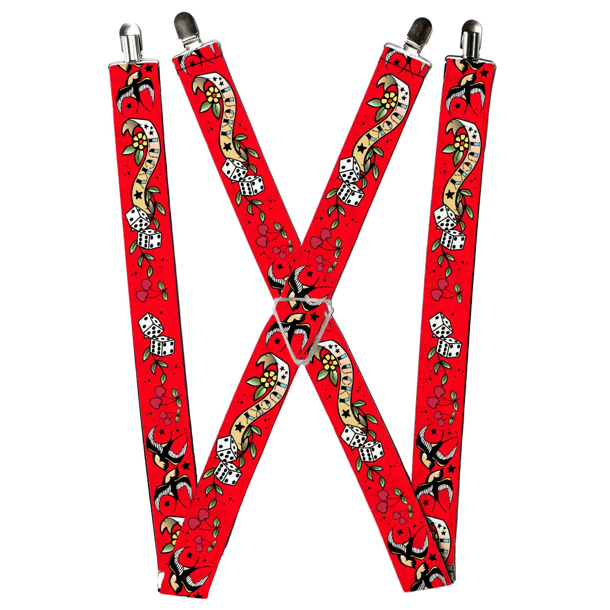 Suspenders - Lucky Red Suspenders Buckle-Down