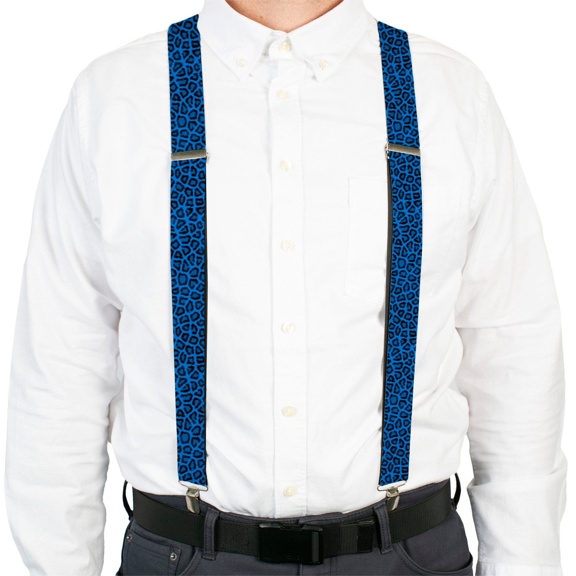 Suspenders - Leopard Turquoise Suspenders Buckle-Down